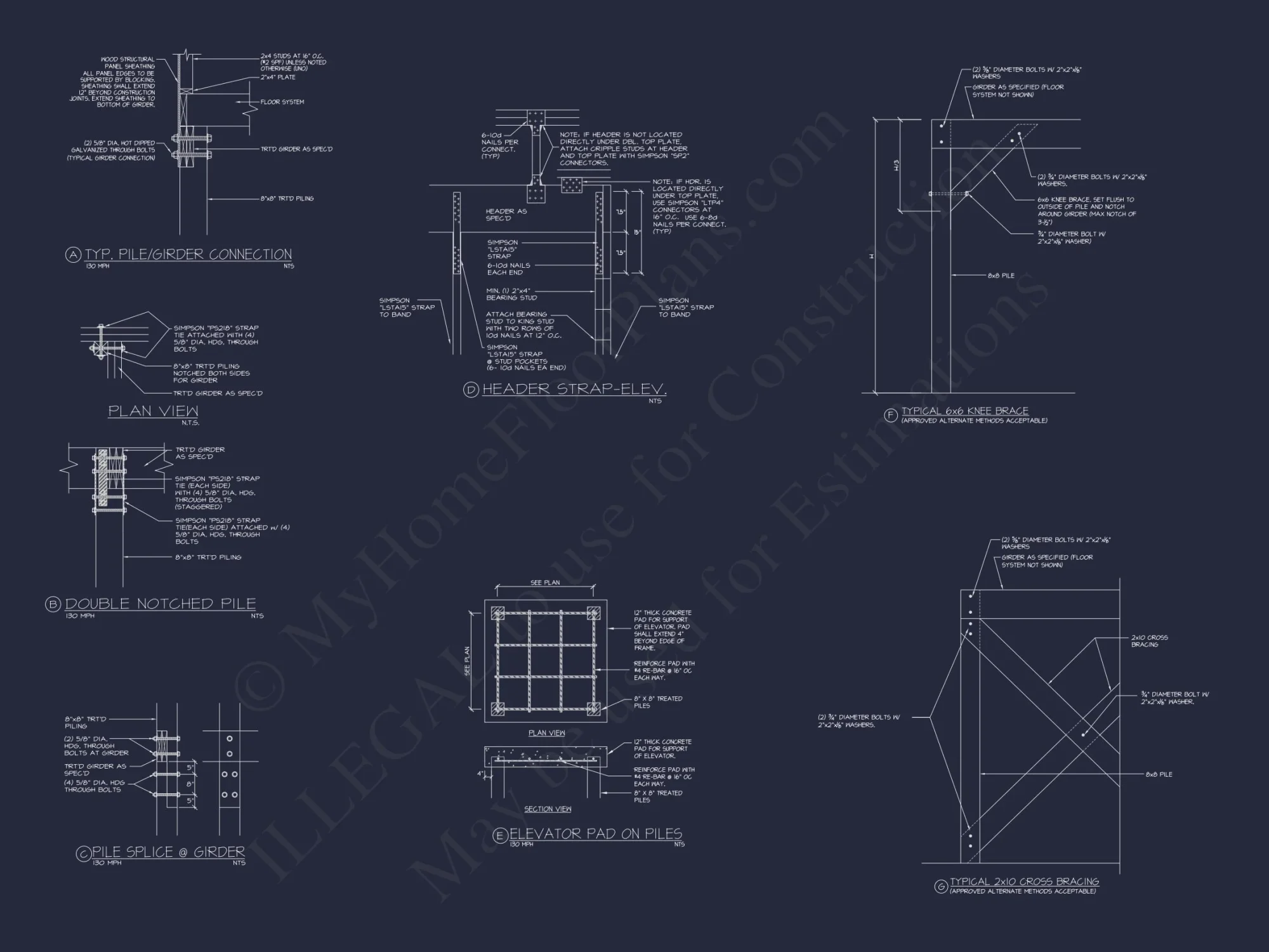 Modern Beach house Plan with 3 Floors and CAD Designs