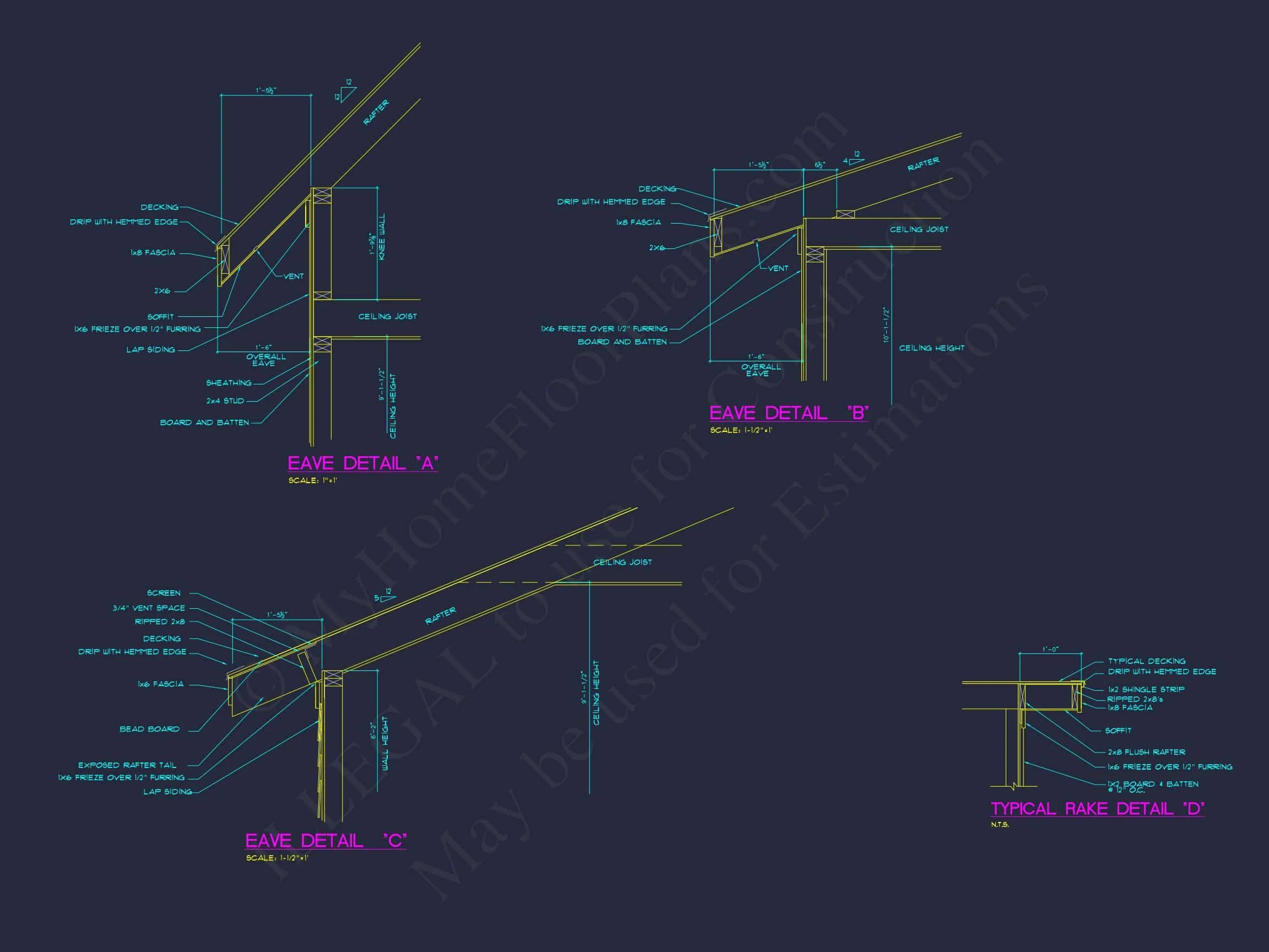 16-1581 HOUSE PLAN - Effortless Rustic Craftsman House Plan – Floor Designs & CAD 18 Effortless Rustic Craftsman house Plan – Floor Designs & CAD