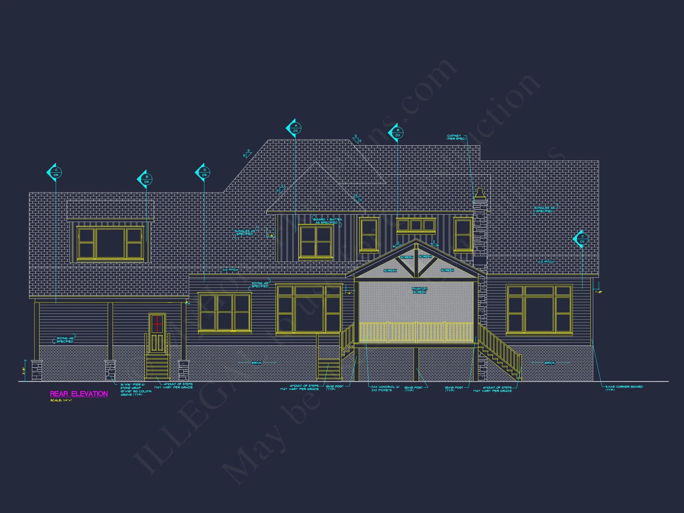 16-1581 HOUSE PLAN - Effortless Rustic Craftsman House Plan – Floor Designs & CAD 6 Effortless Rustic Craftsman house Plan – Floor Designs & CAD