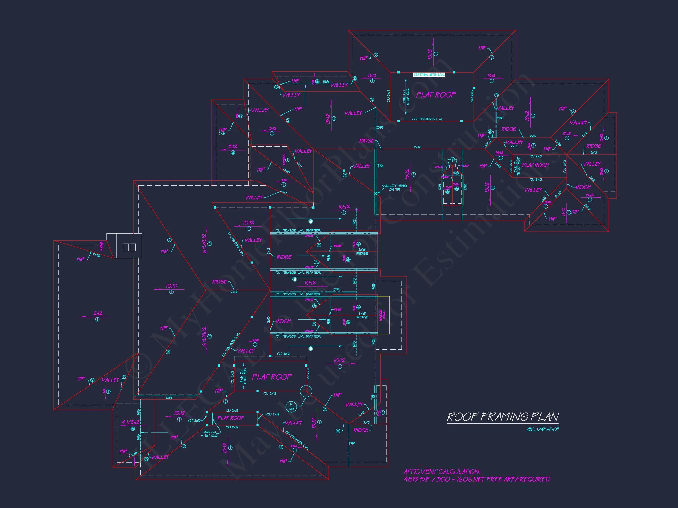 Spacious house Plan with Elegant CAD Designs