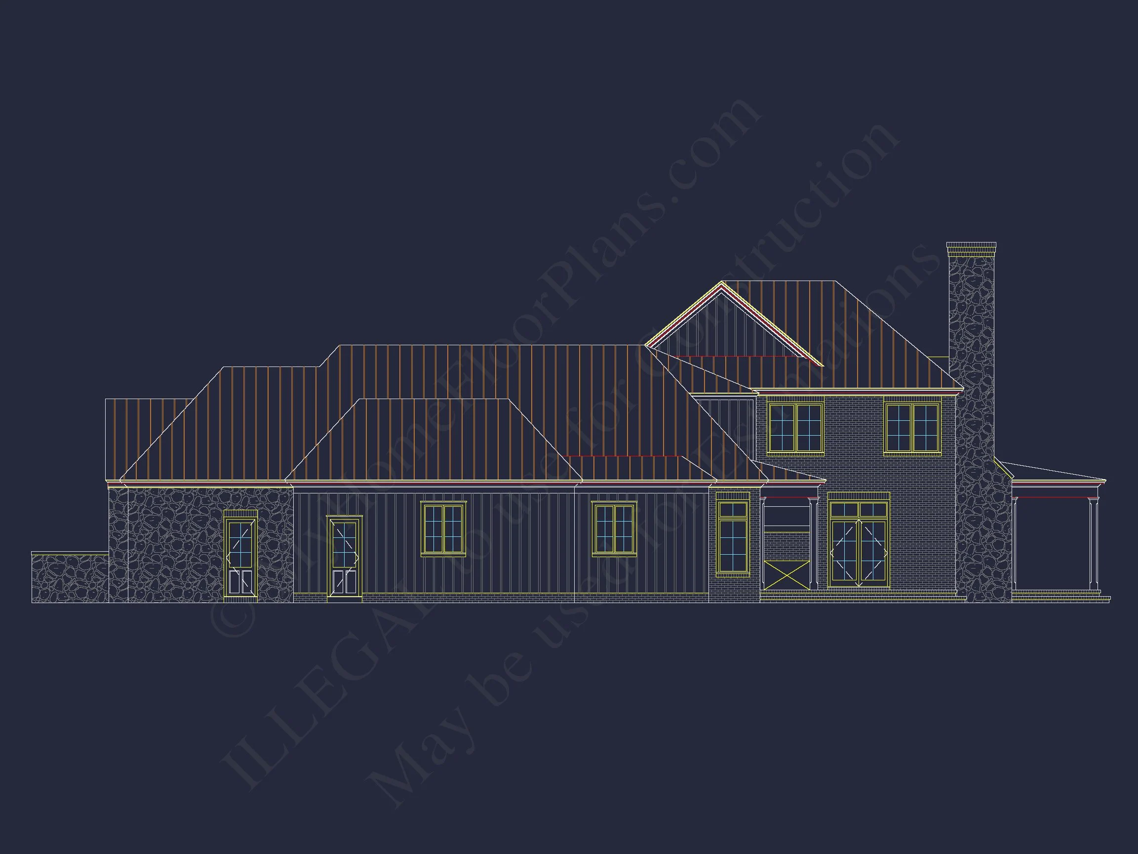 Spacious house Plan with Elegant CAD Designs