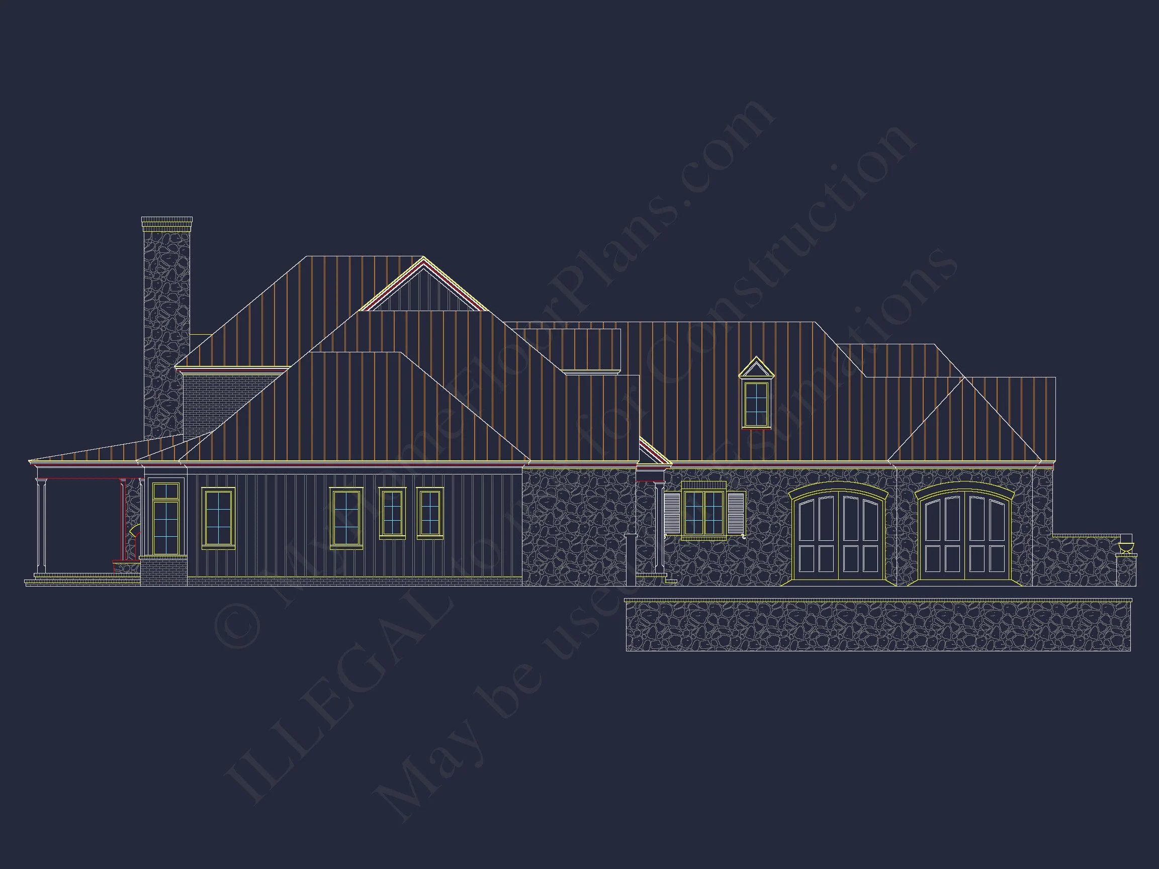 Spacious house Plan with Elegant CAD Designs