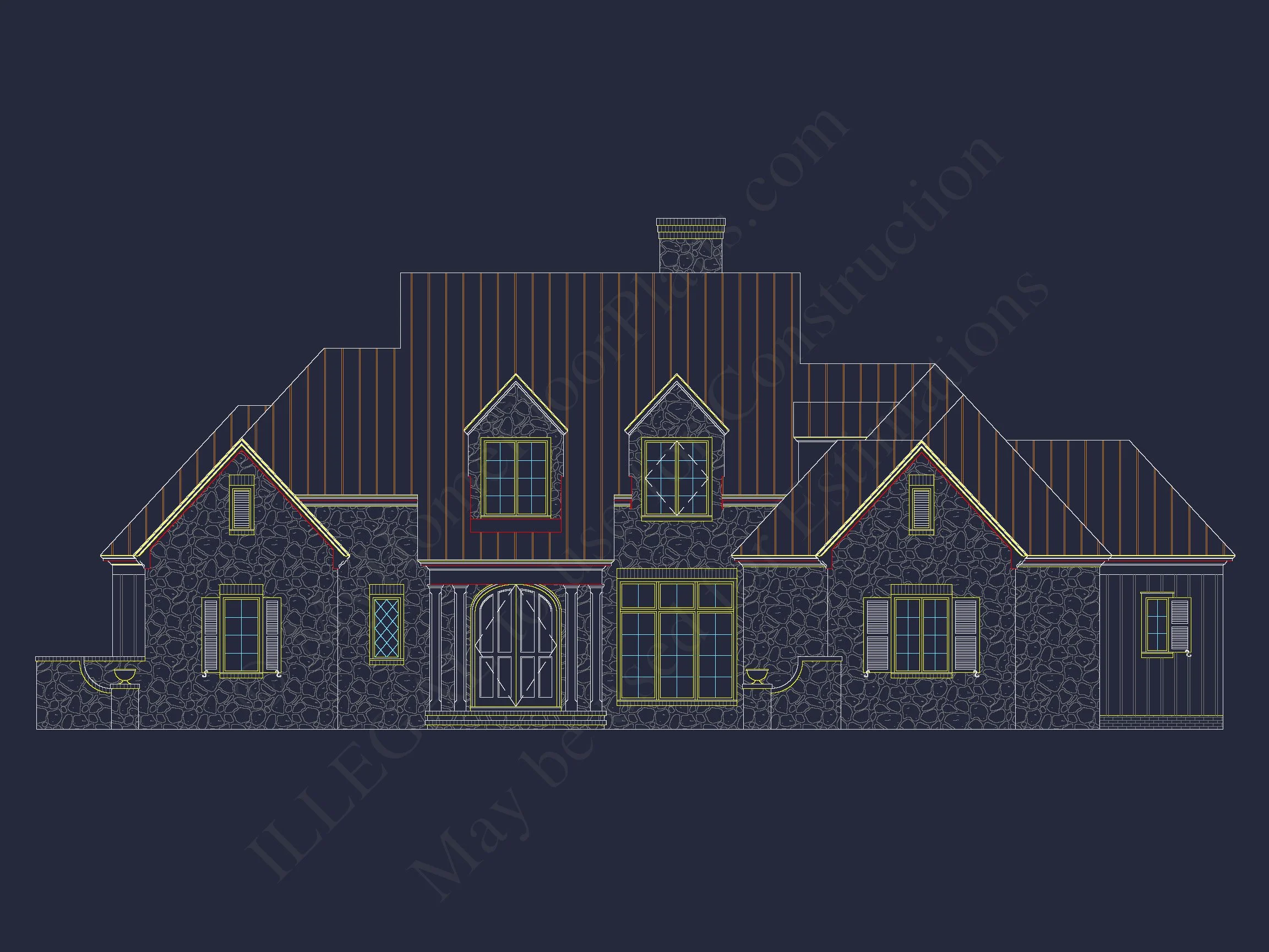 Spacious house Plan with Elegant CAD Designs