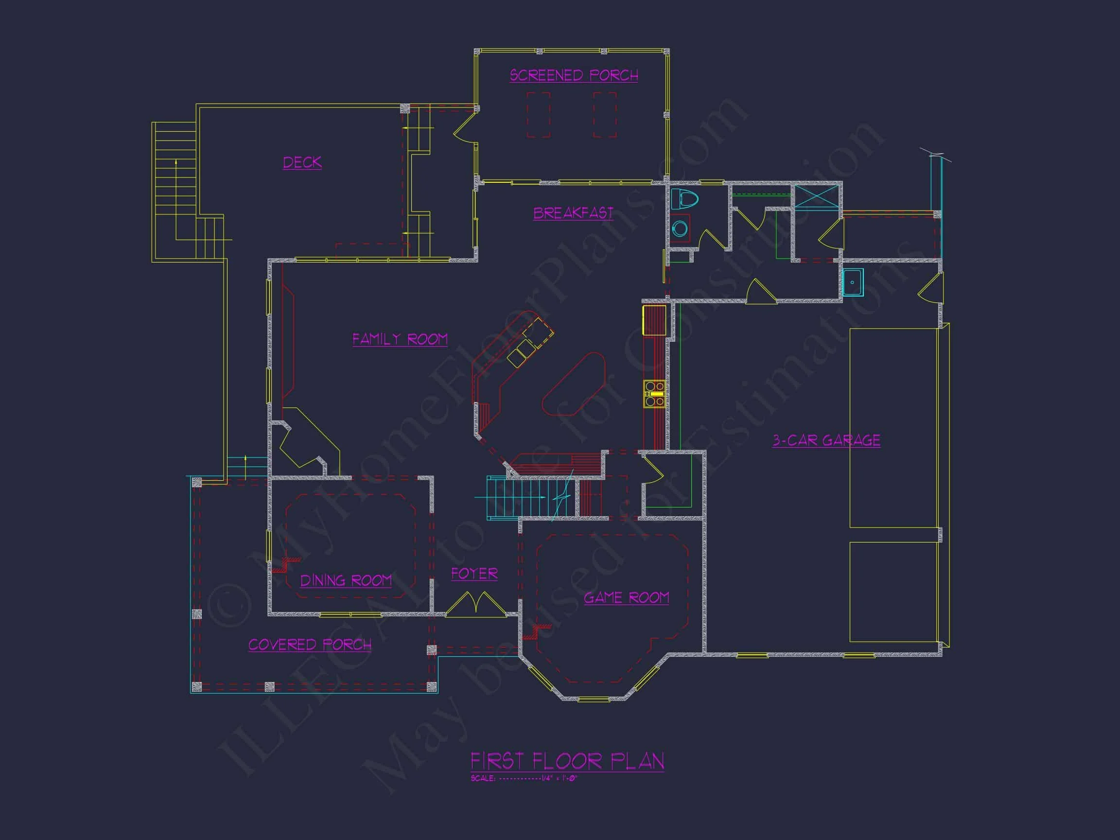 16-1548 HOUSE PLAN - Dream House Architecture Plan with 3D Blueprint Designs 5 Dream house Architecture Plan with 3D Blueprint Designs