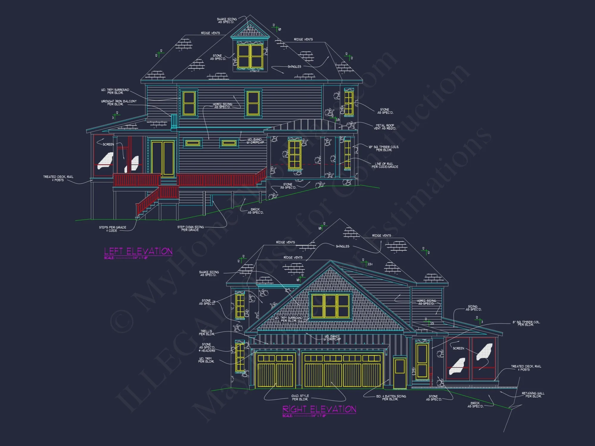 Dream house Architecture Plan with 3D Blueprint Designs