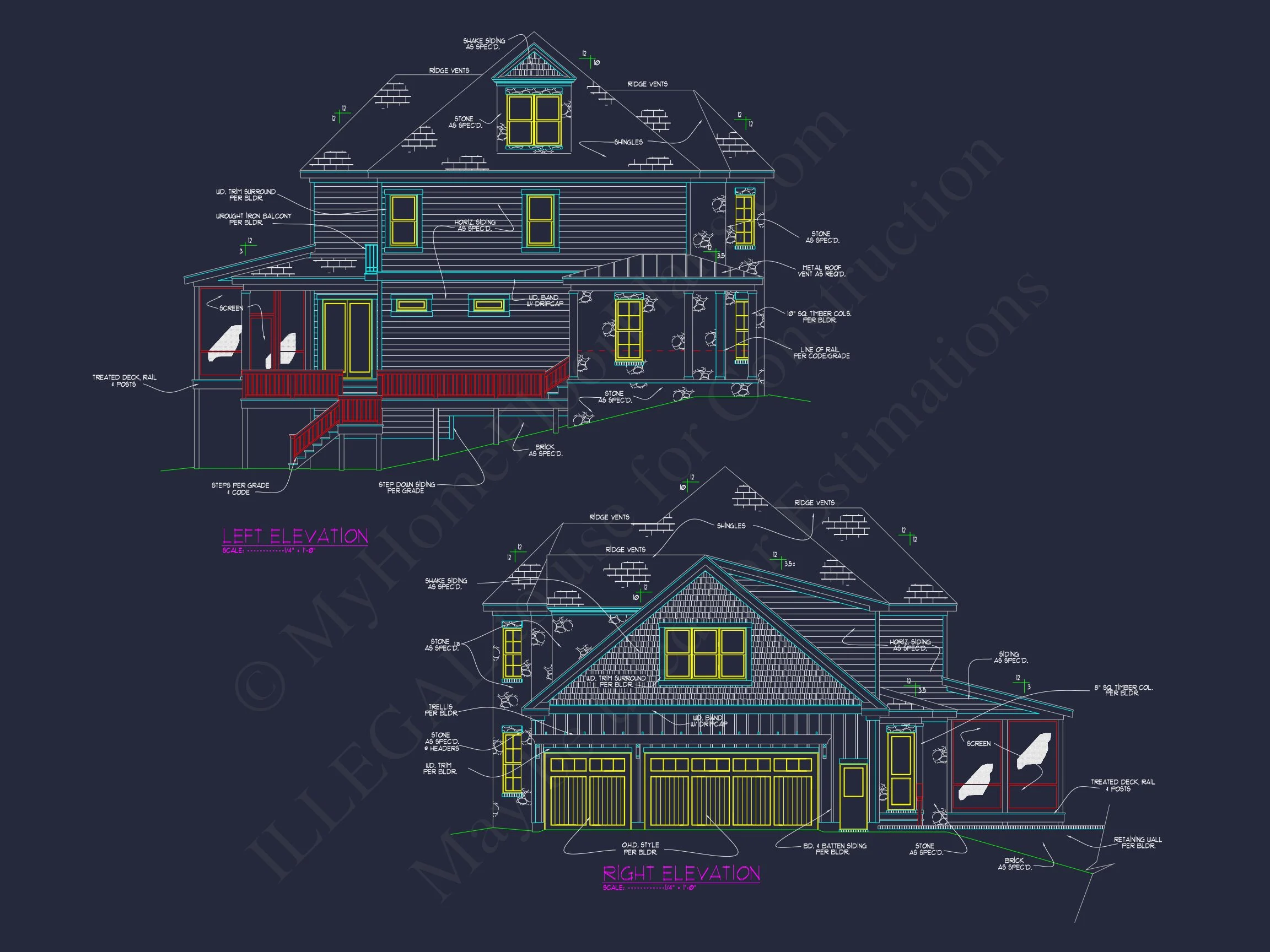 16-1548 HOUSE PLAN - Dream House Architecture Plan with 3D Blueprint Designs 4 Dream house Architecture Plan with 3D Blueprint Designs