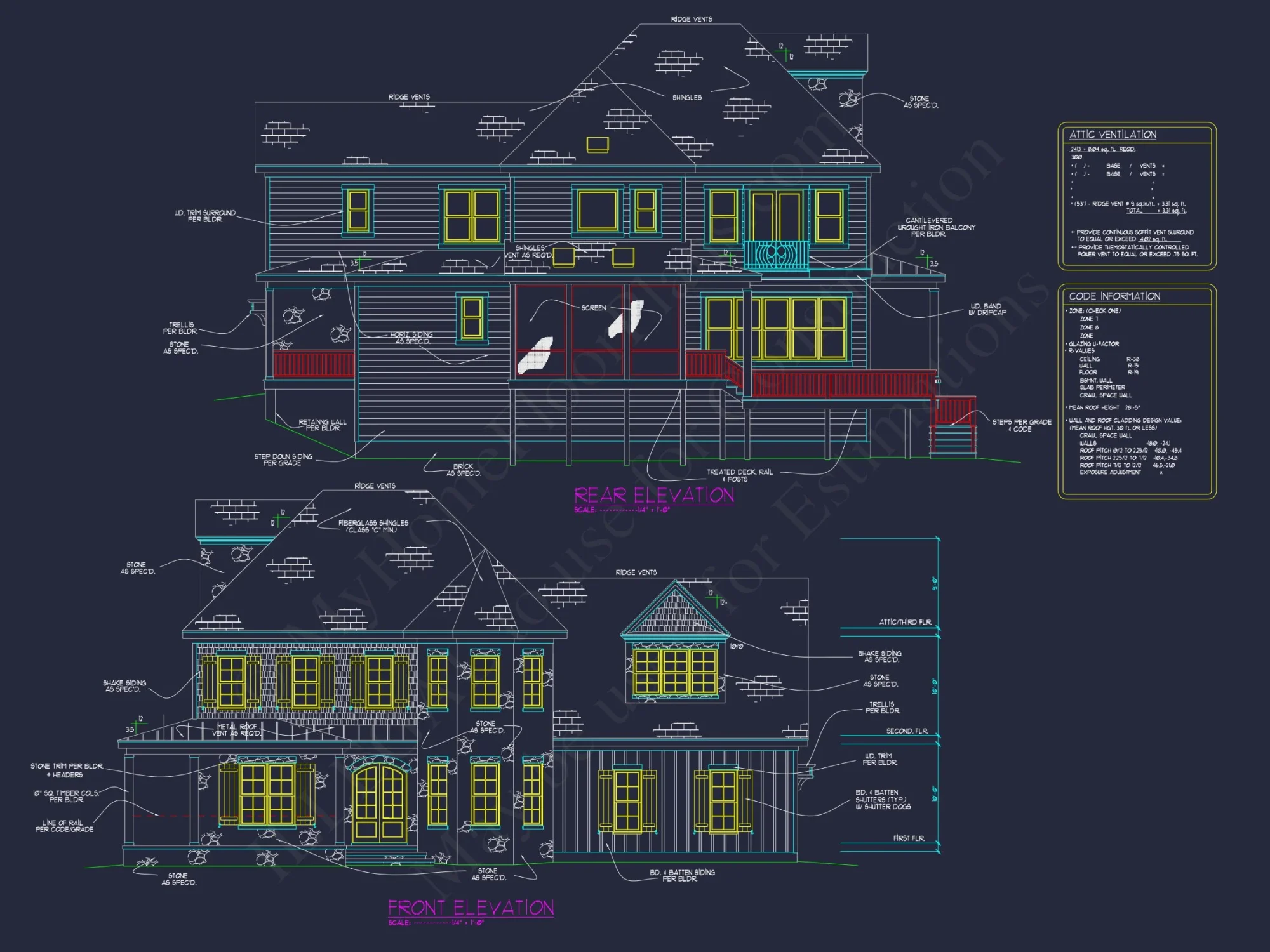 Dream house Architecture Plan with 3D Blueprint Designs