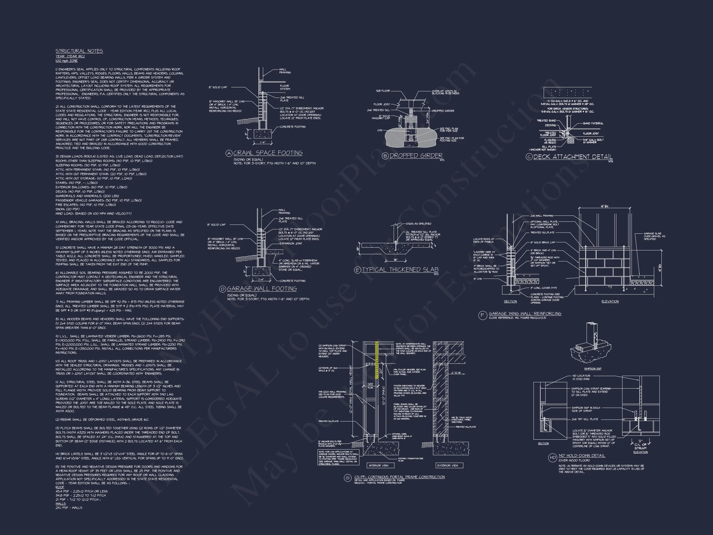 Coastal house Plan with 2 Floors, CAD Designs & Garage Space