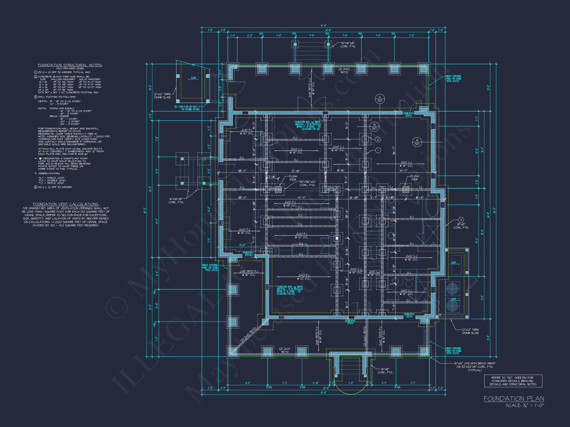 Coastal house Plan with 2 Floors, CAD Designs & Garage Space