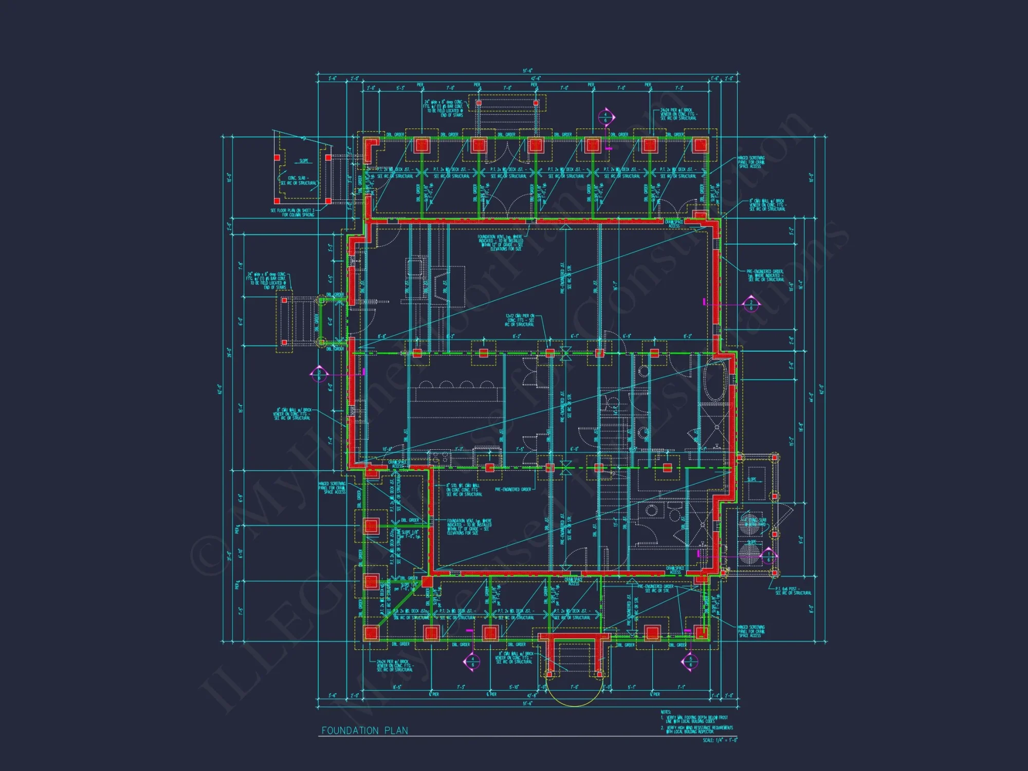 Coastal house Plan with 2 Floors, CAD Designs & Garage Space