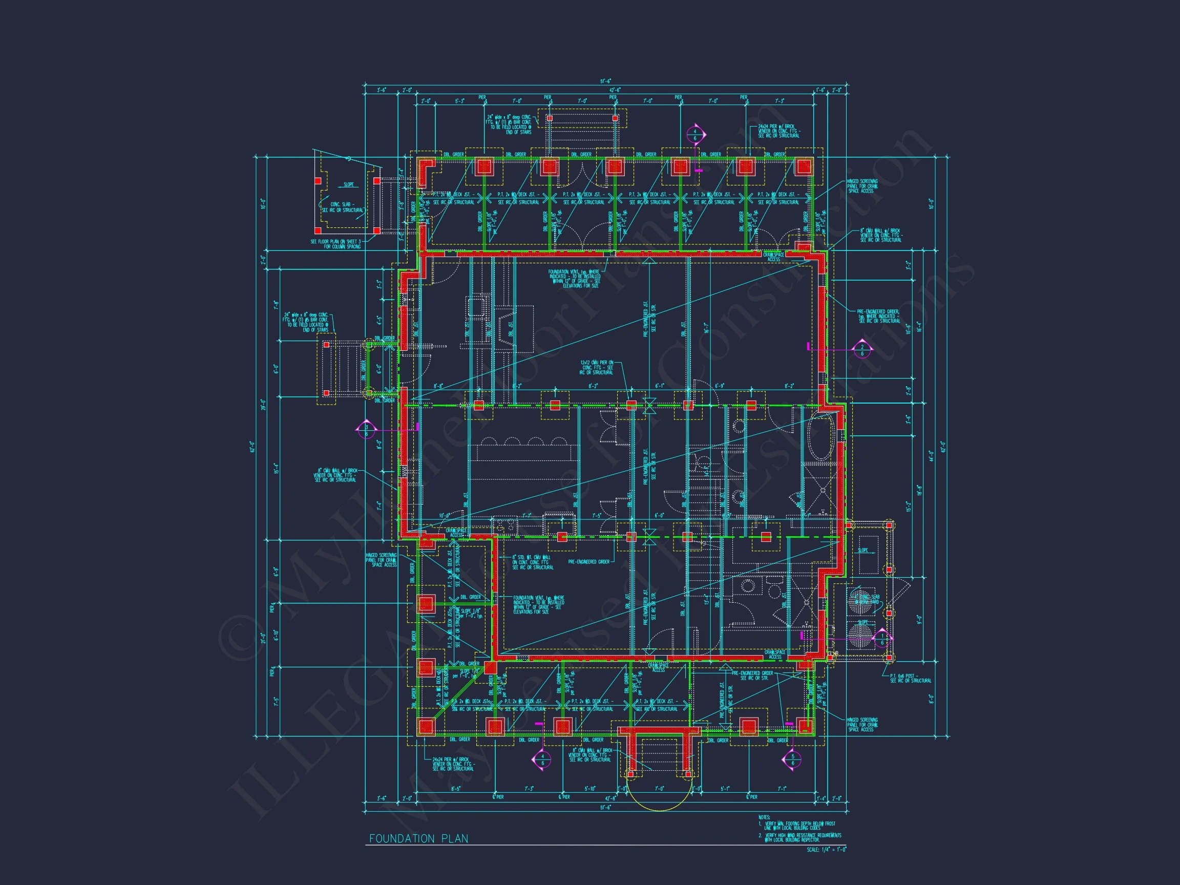 Coastal house Plan with 2 Floors, CAD Designs & Garage Space