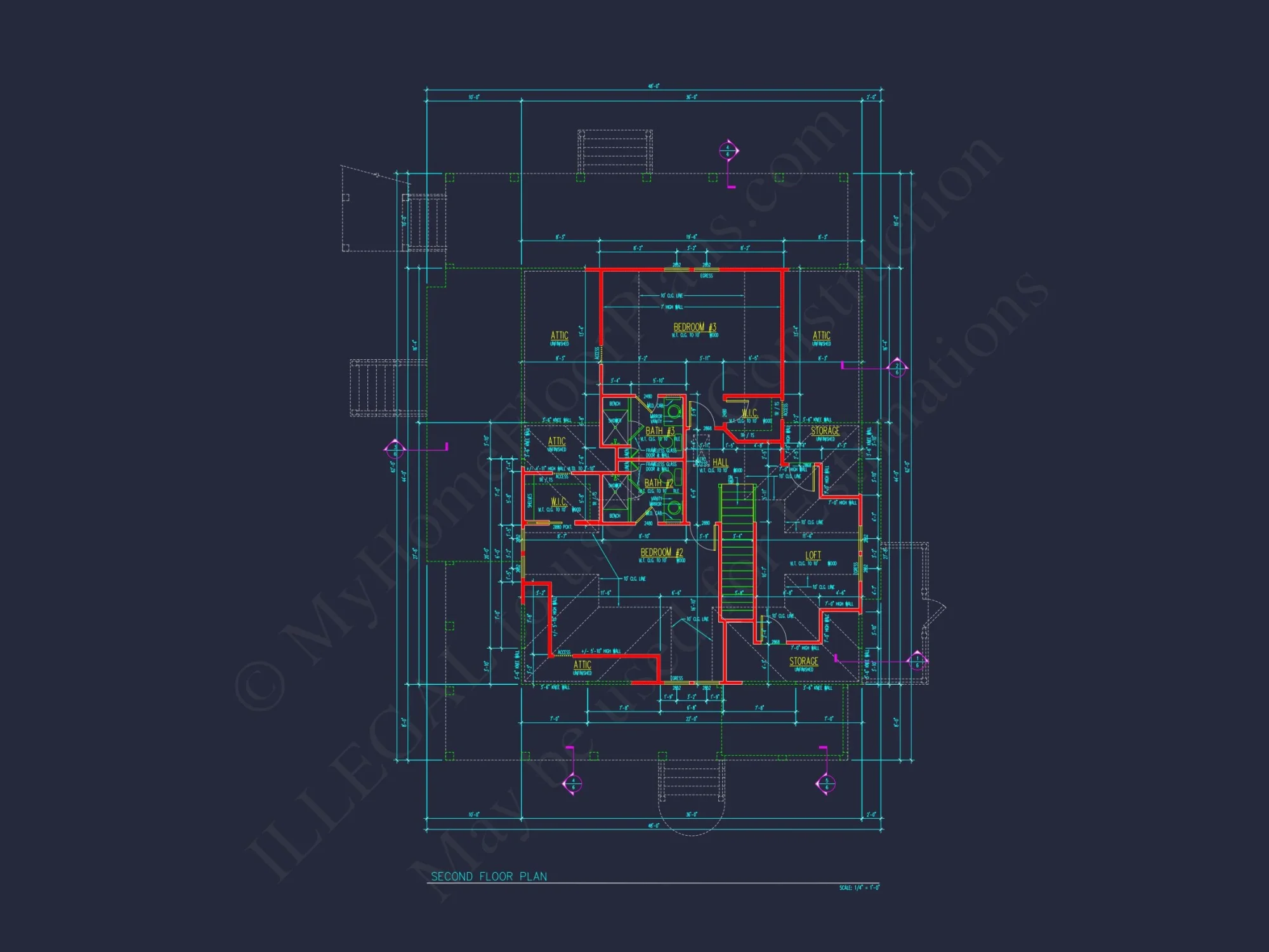 Coastal house Plan with 2 Floors, CAD Designs & Garage Space