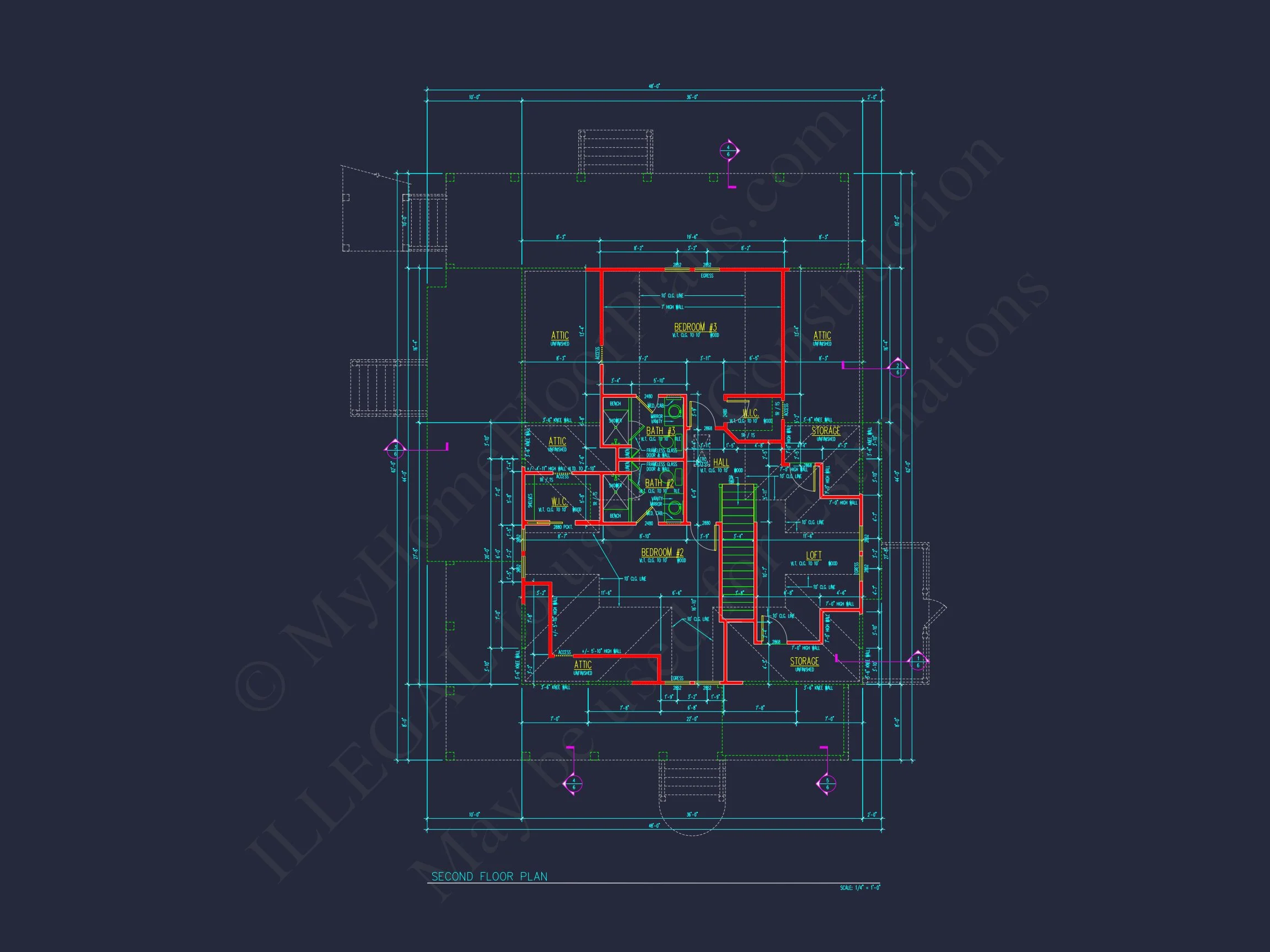 Coastal house Plan with 2 Floors, CAD Designs & Garage Space