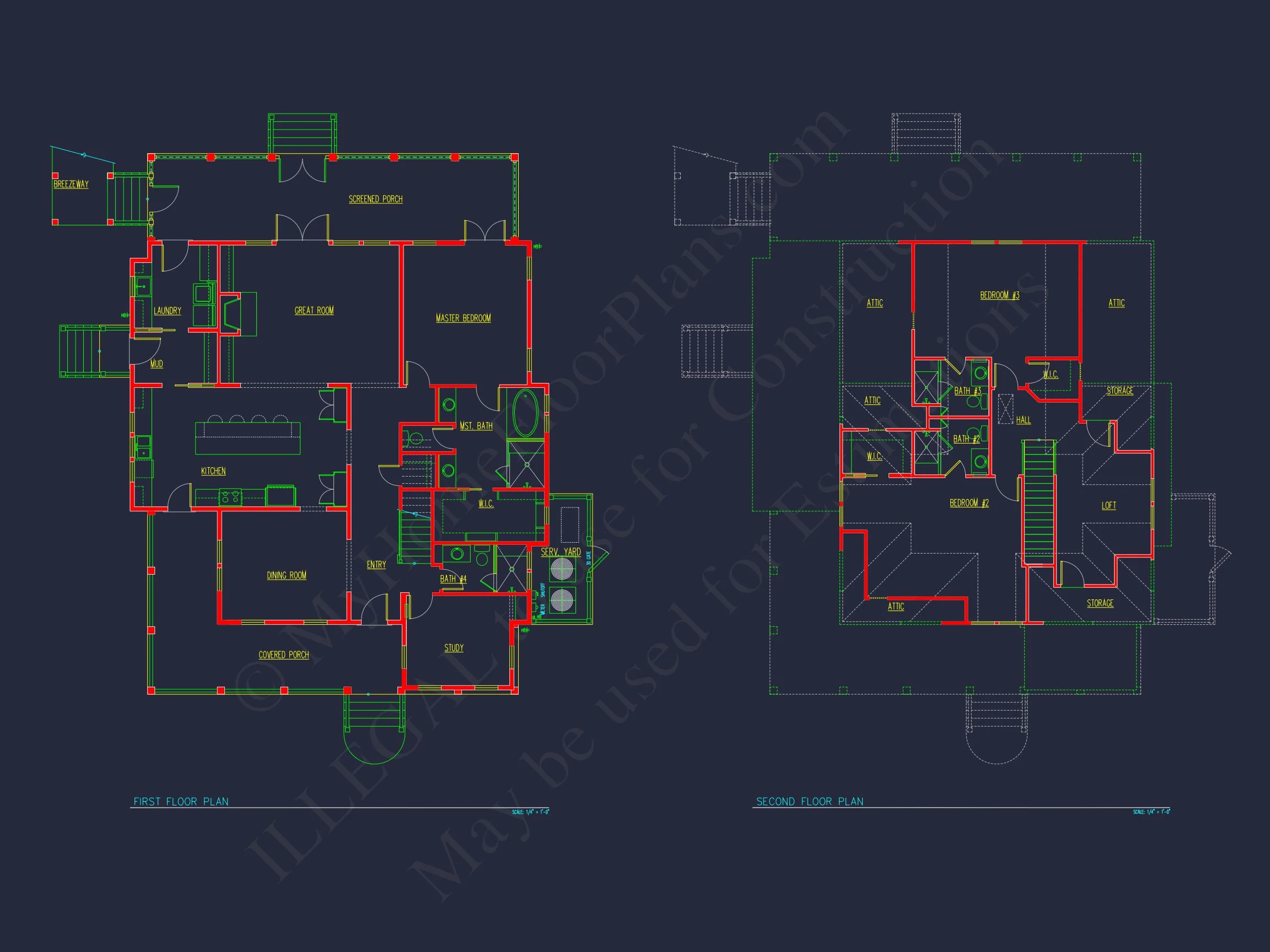 Coastal house Plan with 2 Floors, CAD Designs & Garage Space
