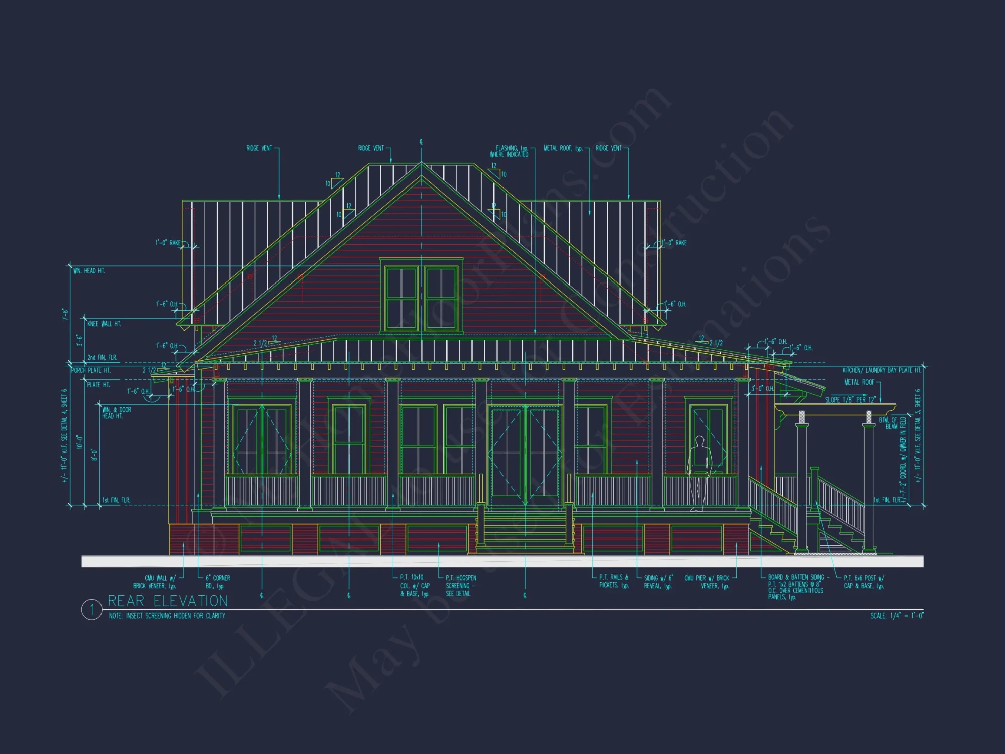 Coastal house Plan with 2 Floors, CAD Designs & Garage Space