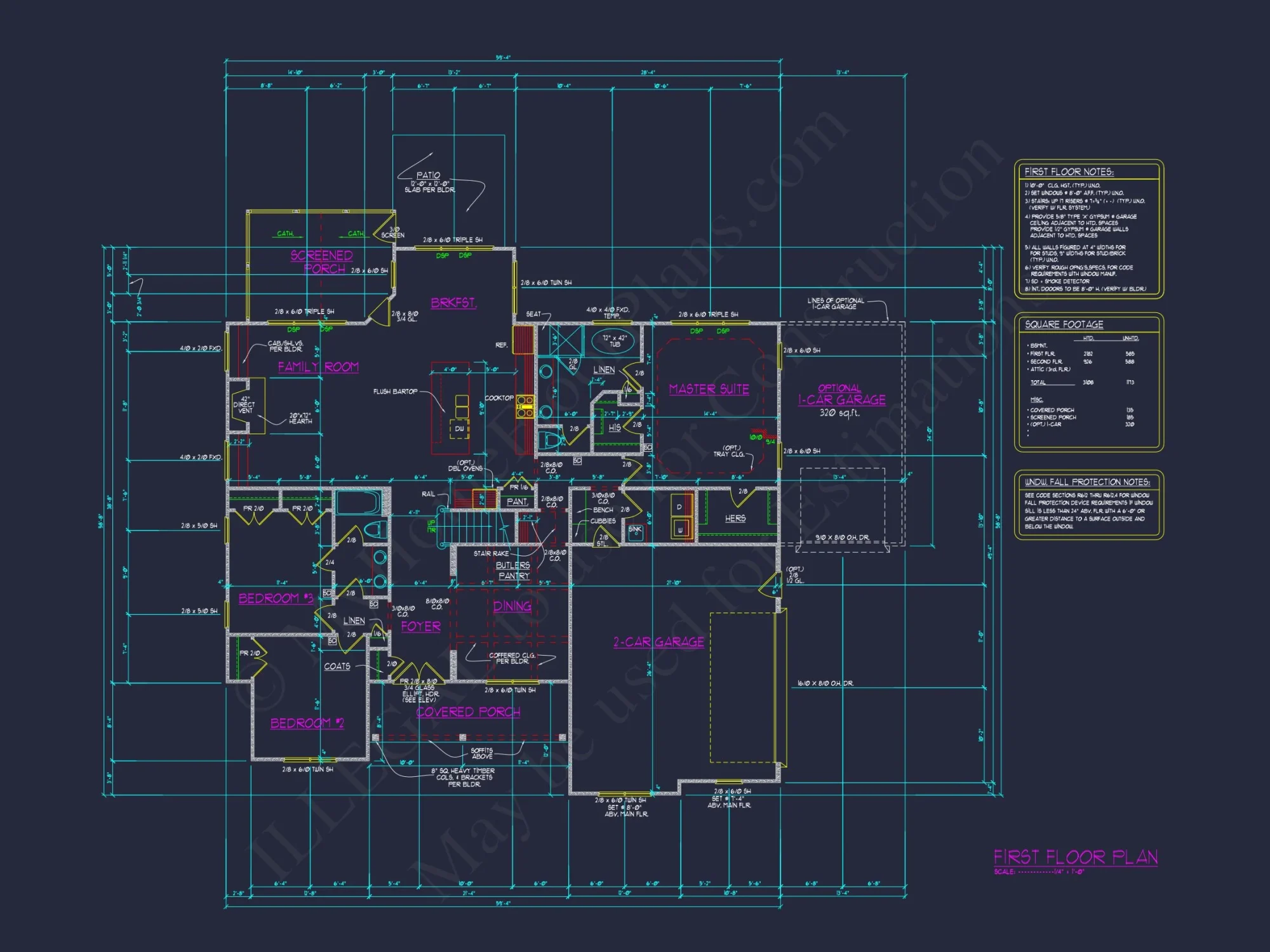 Modern Craftsman house Plan with Spacious Floor Plans and CAD Designs