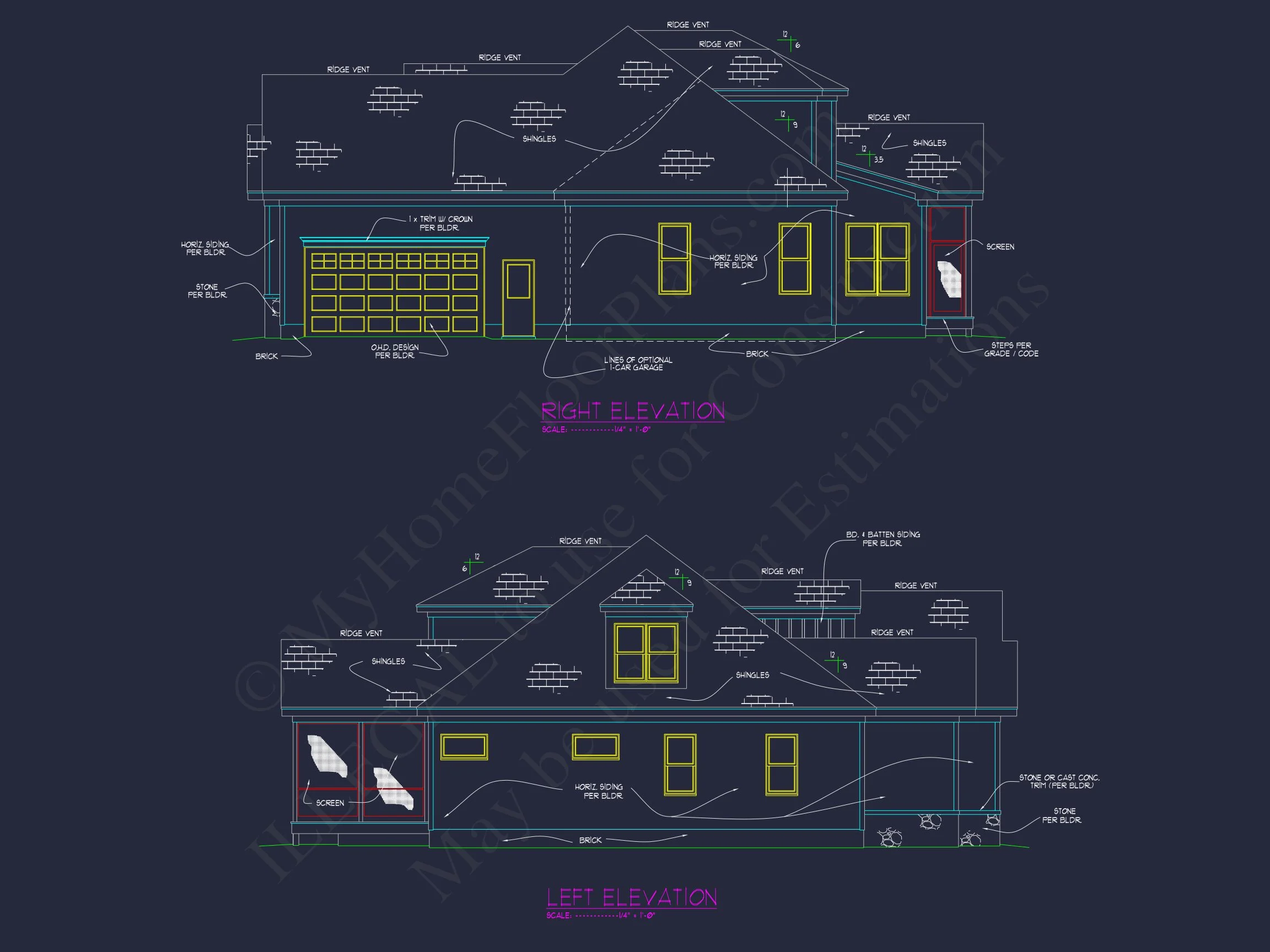 Modern Craftsman house Plan with Spacious Floor Plans and CAD Designs