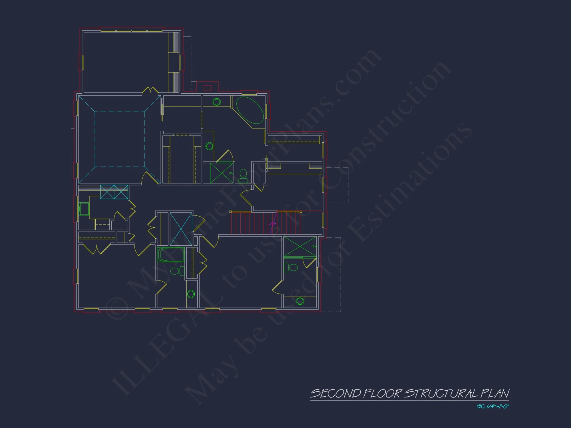 Colonial Revival house Plan