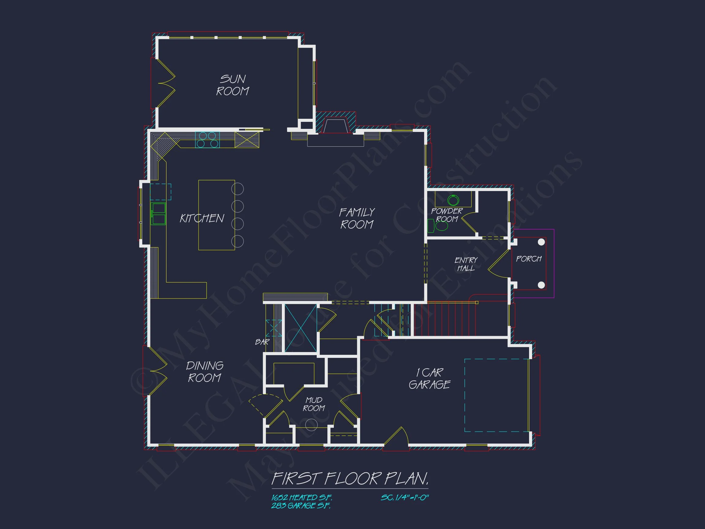 Colonial Revival house Plan