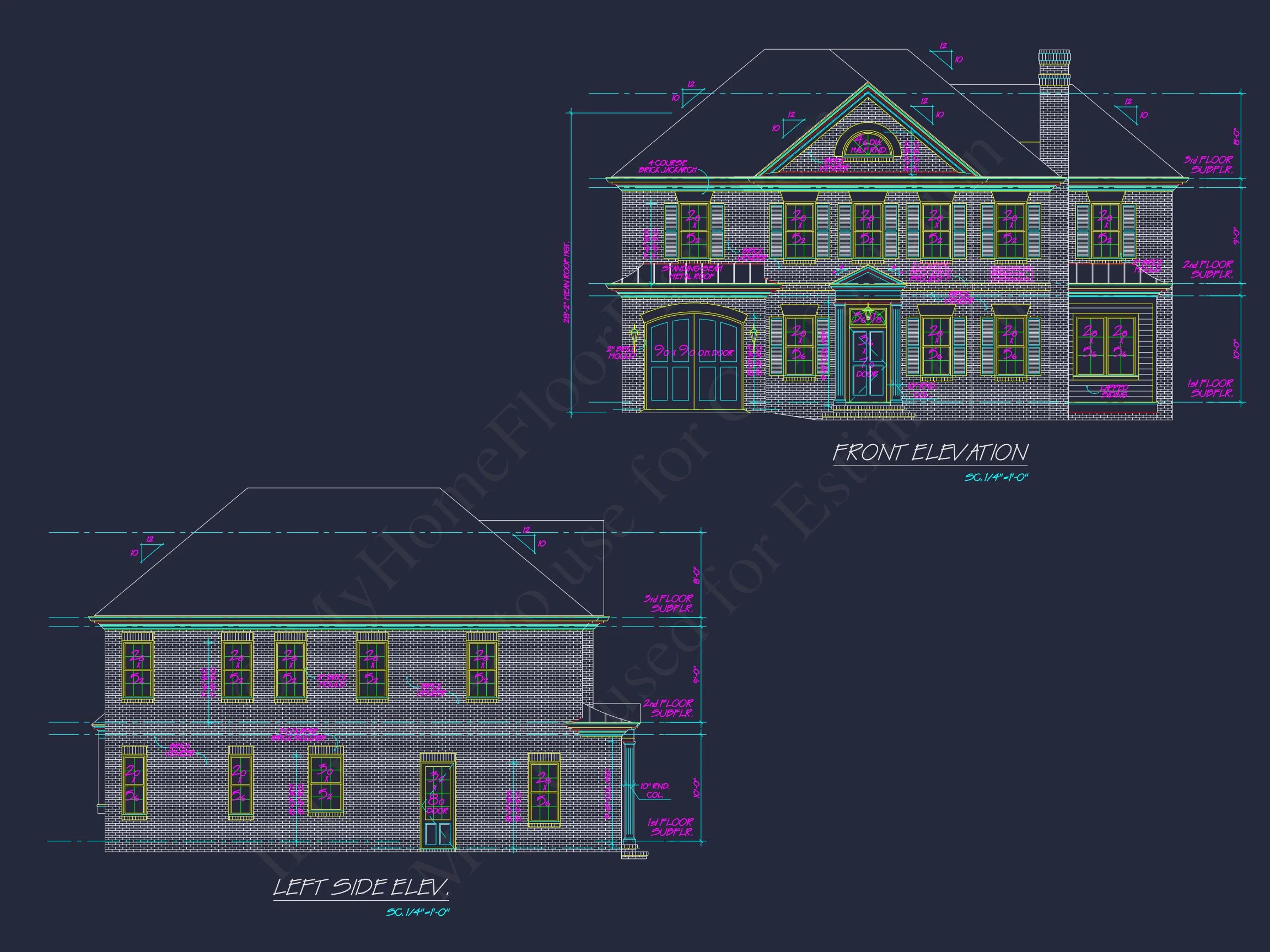 Colonial Revival house Plan