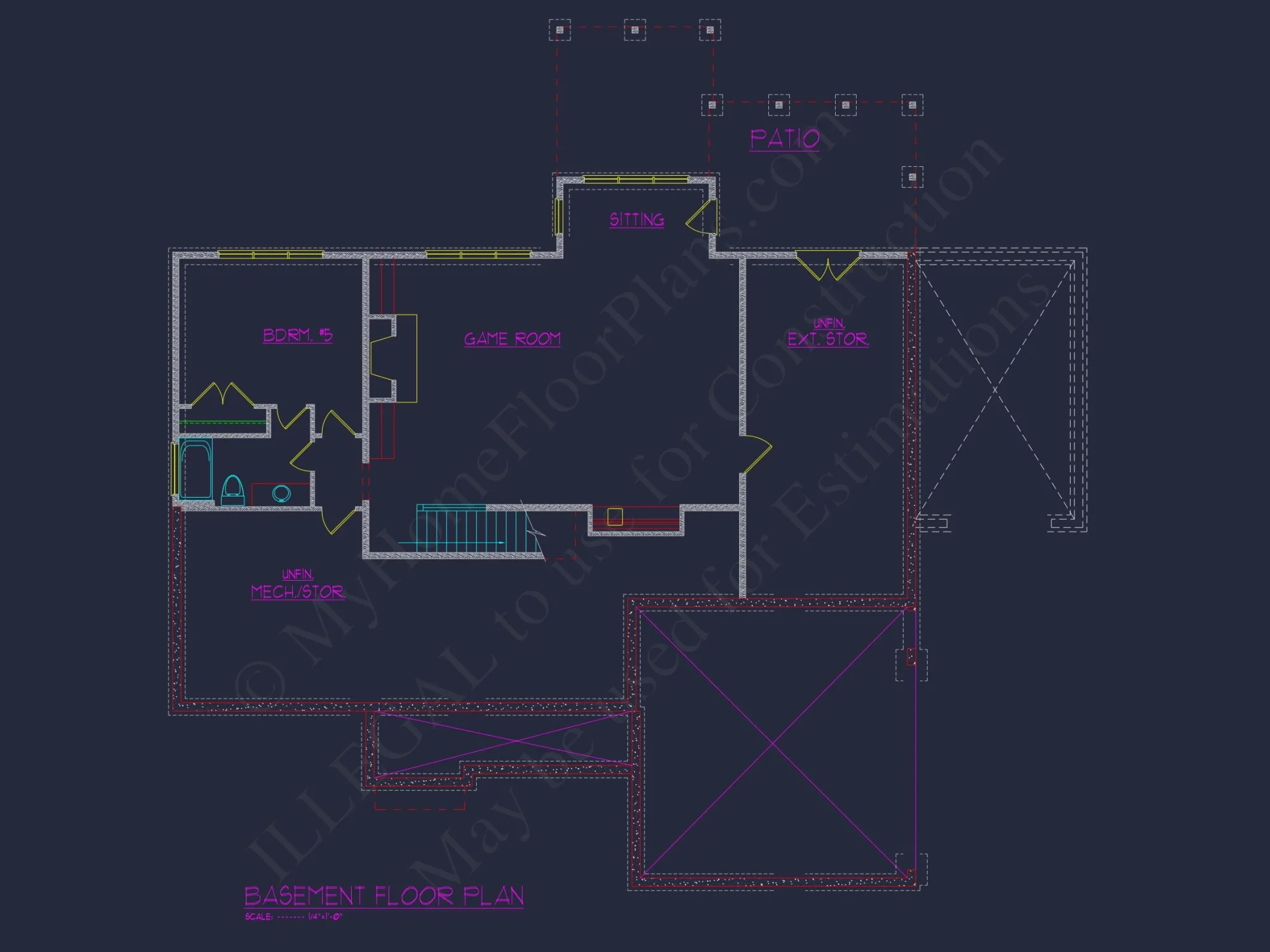 Stunning house Plan with Open Floor Design & CAD Blueprint