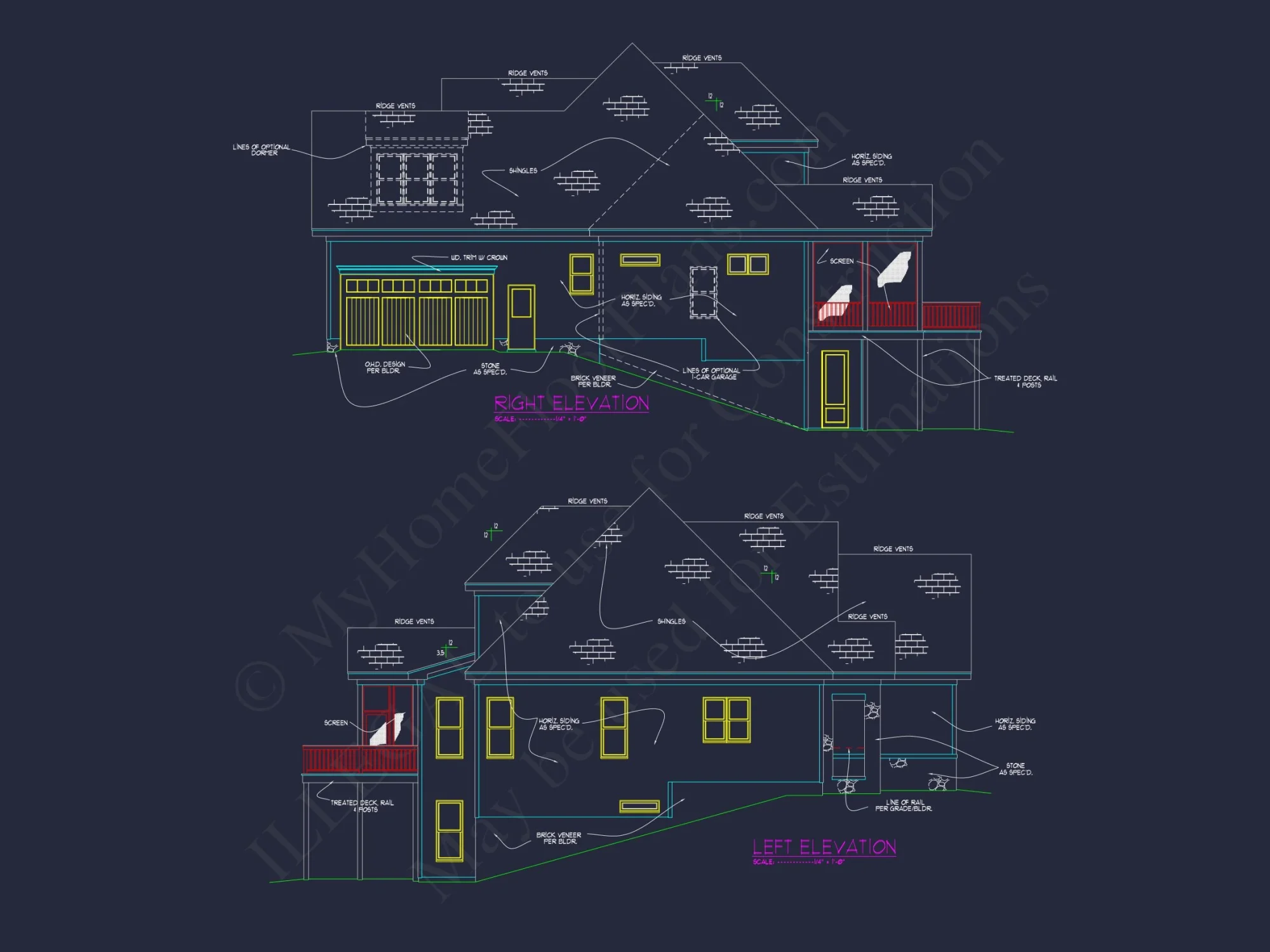 Stunning house Plan with Open Floor Design & CAD Blueprint