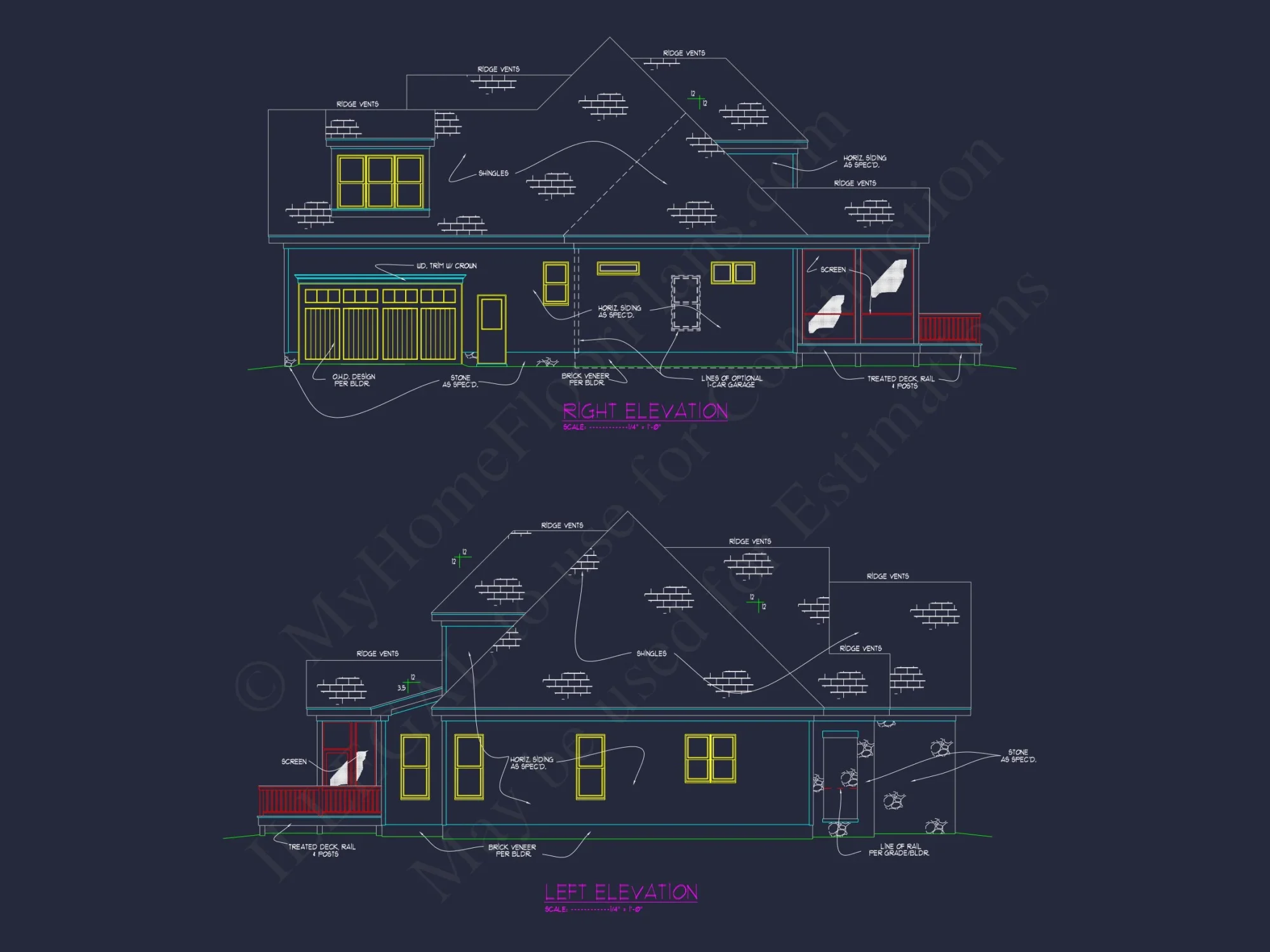 Stunning house Plan with Open Floor Design & CAD Blueprint
