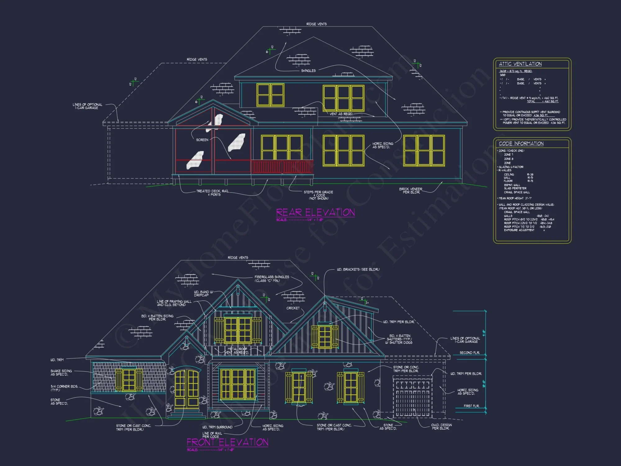 Stunning house Plan with Open Floor Design & CAD Blueprint