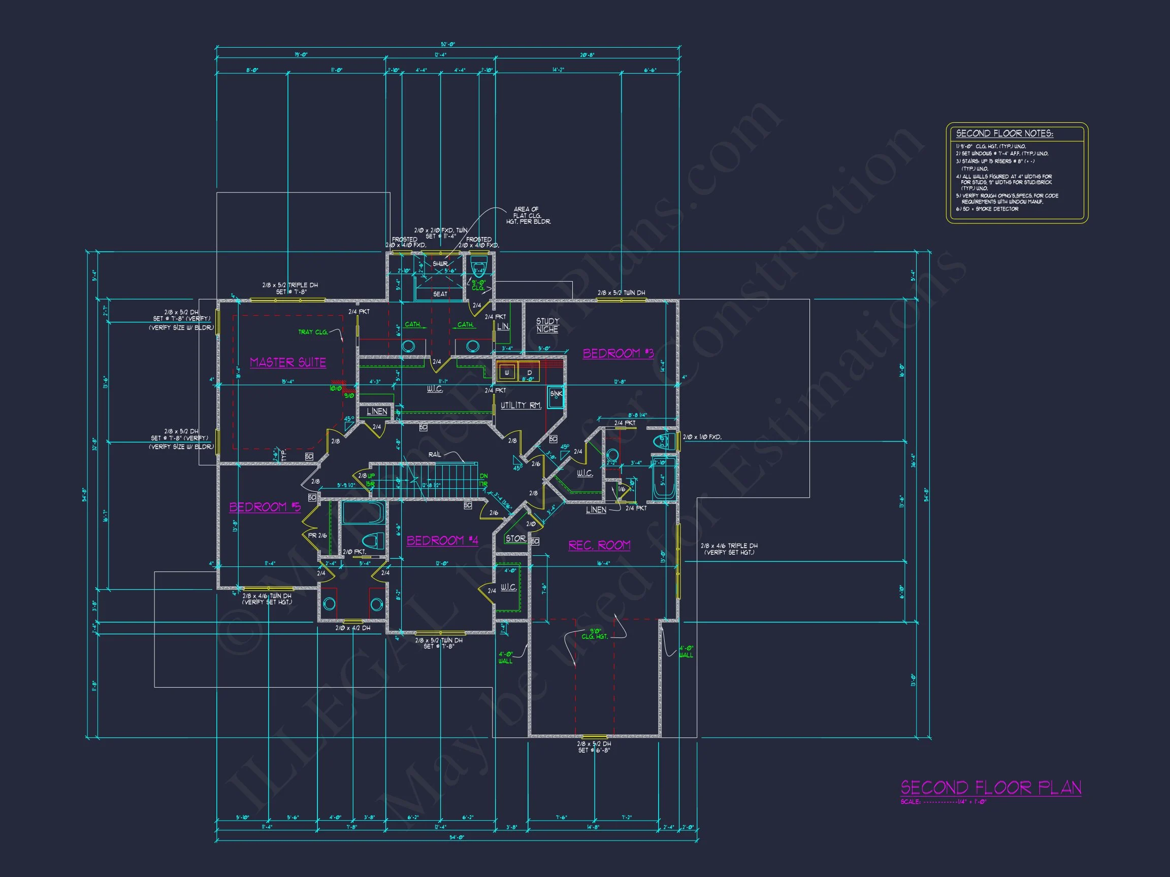 16-1481 HOUSE PLAN - Elegant 2.5 Story House Plan with Spacious CAD Designs 9 Elegant 2.5 Story house Plan with Spacious CAD Designs