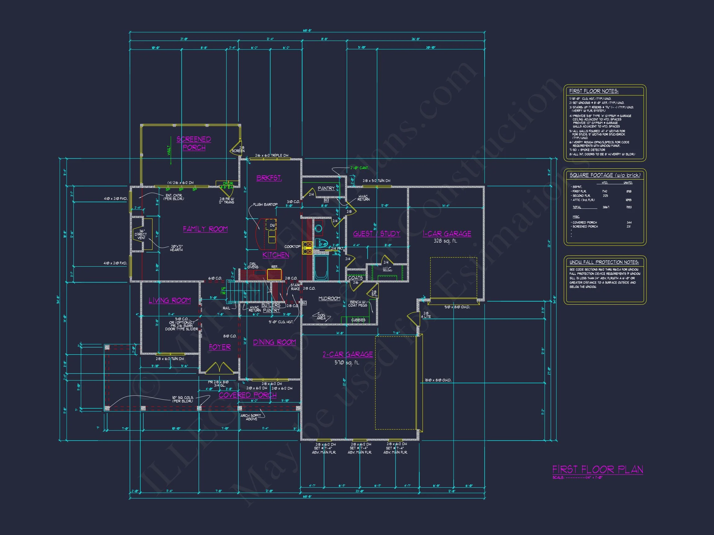 16-1481 HOUSE PLAN - Elegant 2.5 Story House Plan with Spacious CAD Designs 8 Elegant 2.5 Story house Plan with Spacious CAD Designs