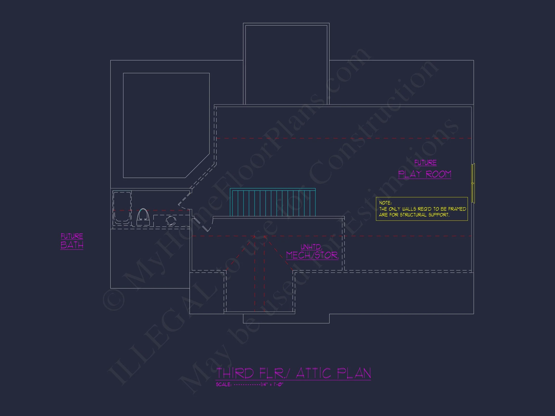 16-1481 HOUSE PLAN - Elegant 2.5 Story House Plan with Spacious CAD Designs 7 Elegant 2.5 Story house Plan with Spacious CAD Designs