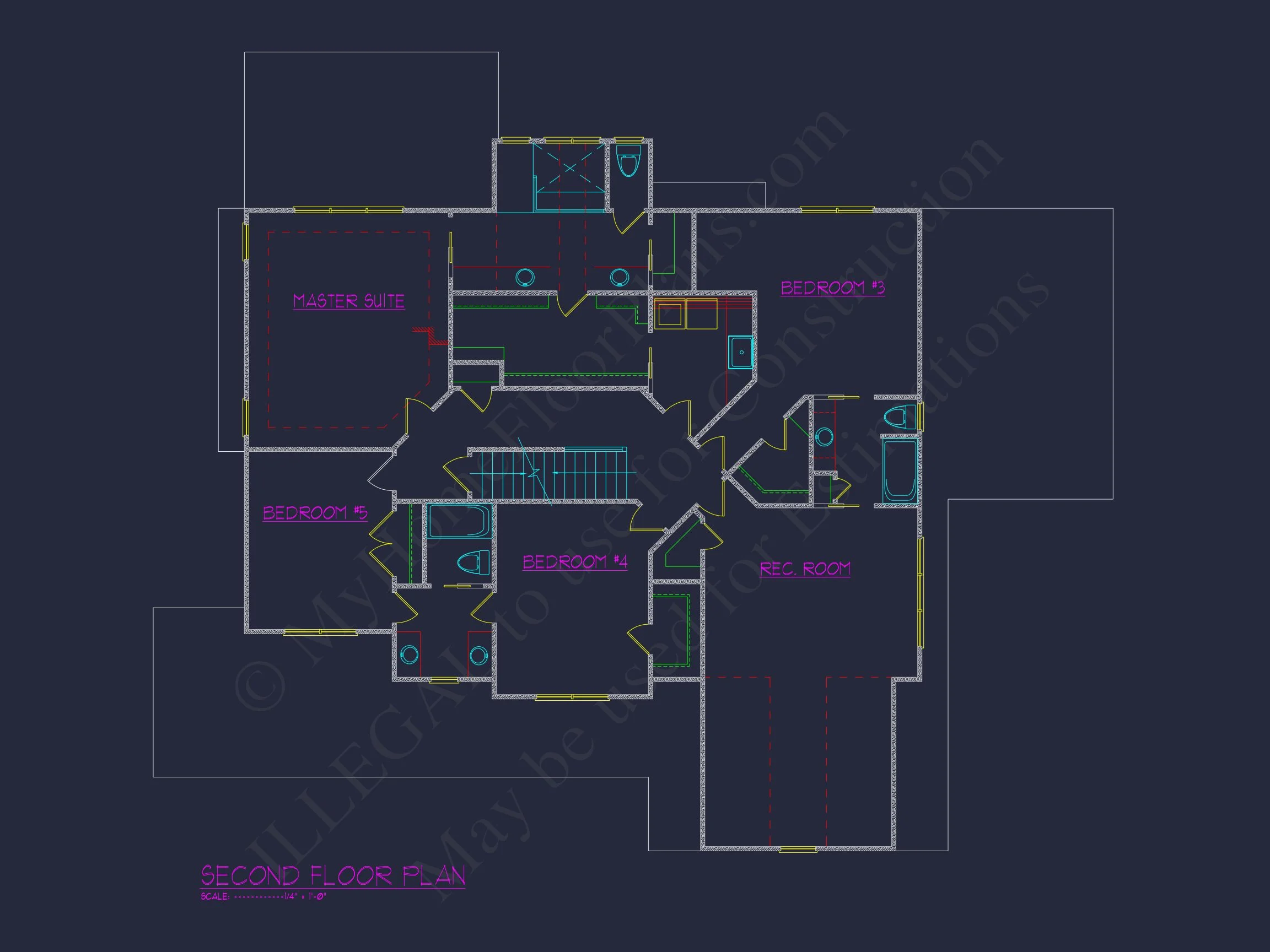 16-1481 HOUSE PLAN - Elegant 2.5 Story House Plan with Spacious CAD Designs 6 Elegant 2.5 Story house Plan with Spacious CAD Designs