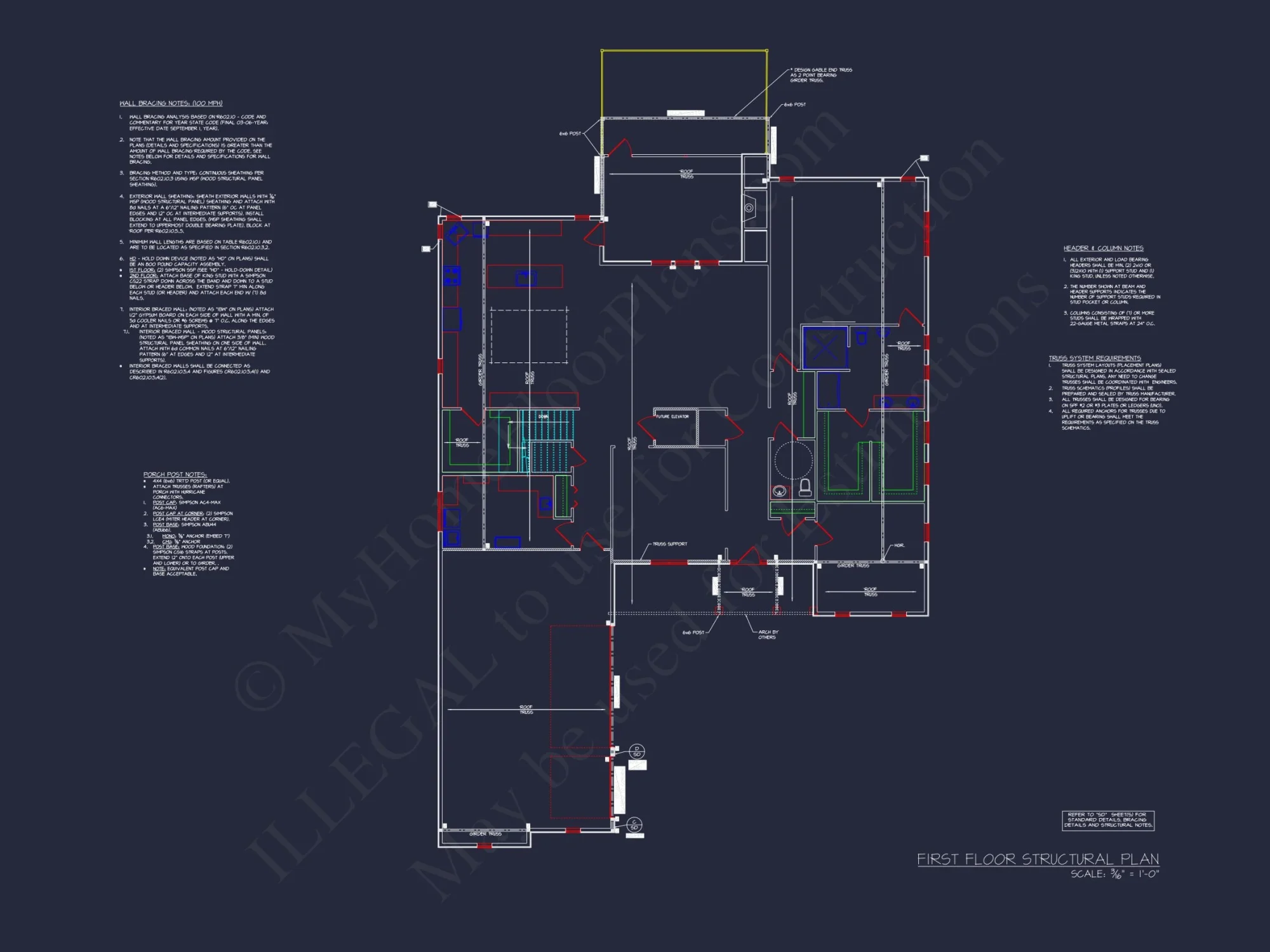 Architectural house Floor Plan with CAD Designs and Blueprint