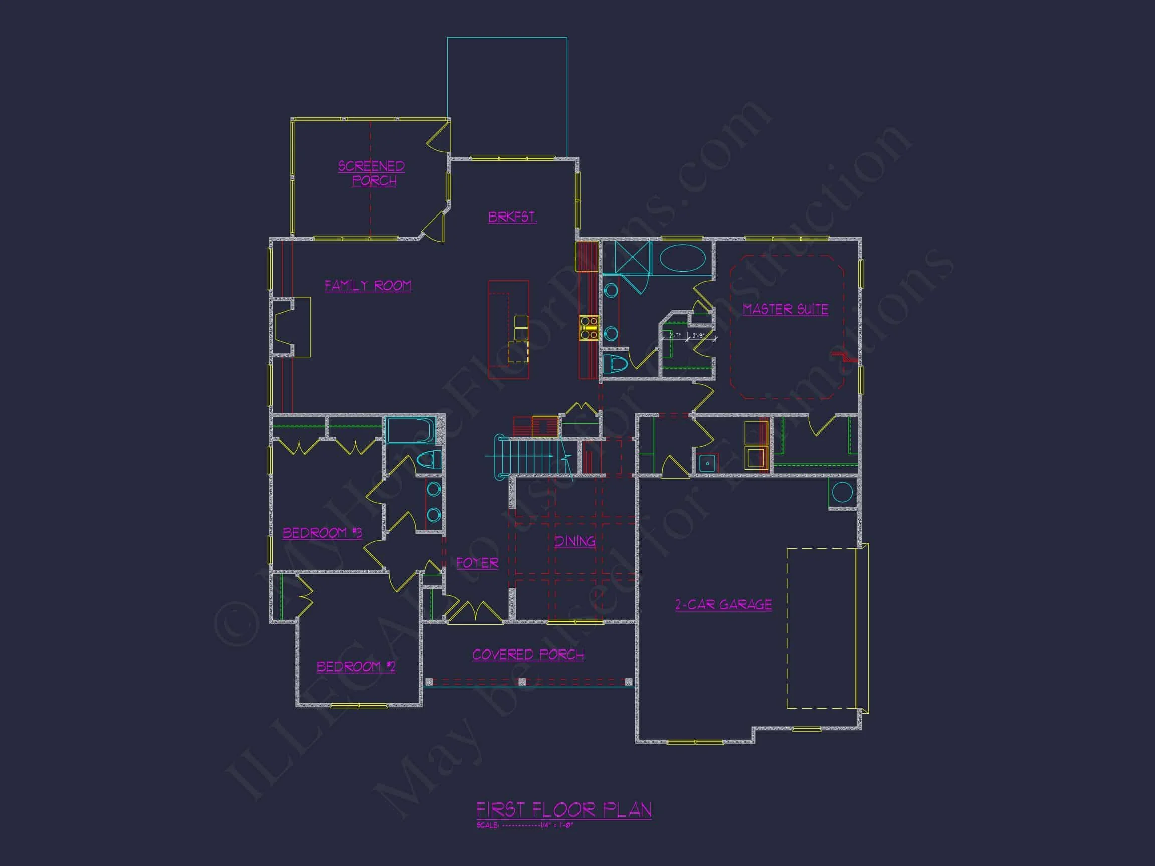 16-1440 HOUSE PLAN - Craftsman House Plan with Spacious Floor Designs & CAD Files 5 Craftsman house Plan with Spacious Floor Designs & CAD Files