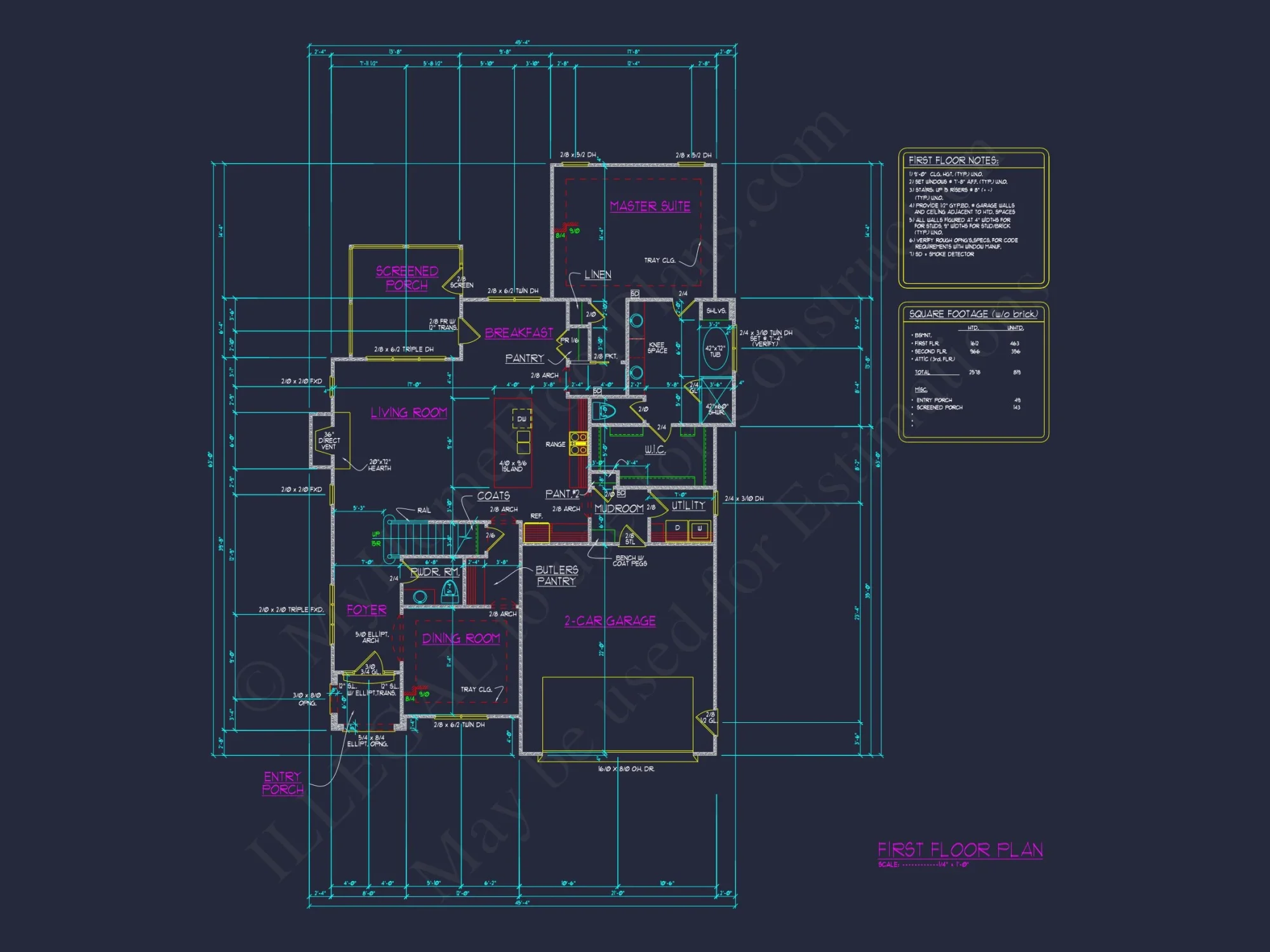Custom house Plan with Floor Designs, Blueprint & Architecture