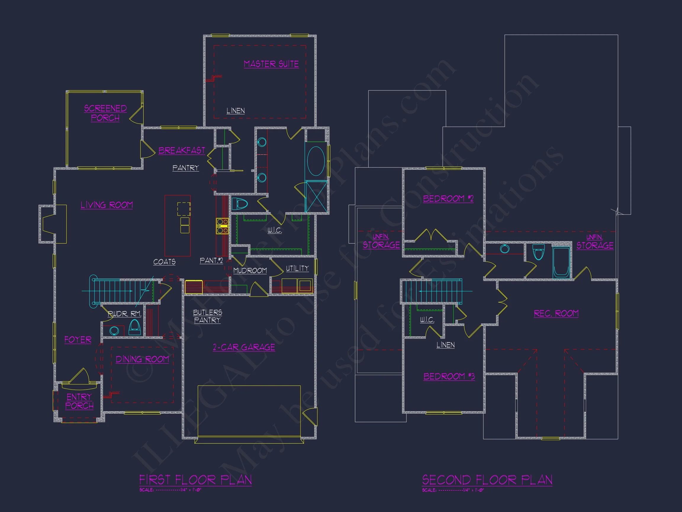 Custom house Plan with Floor Designs, Blueprint & Architecture
