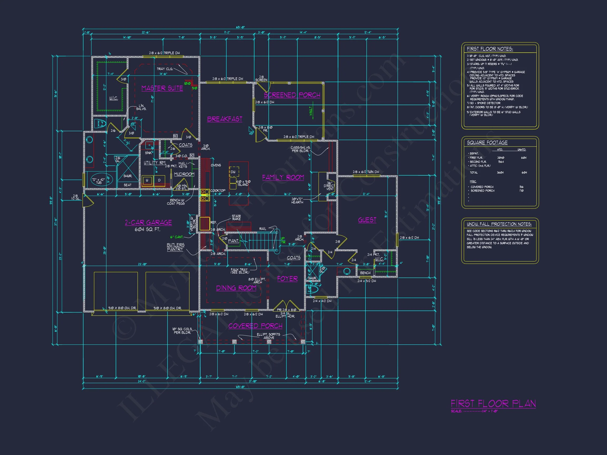 Traditional Craftsman house Plan with Spacious Floor Designs