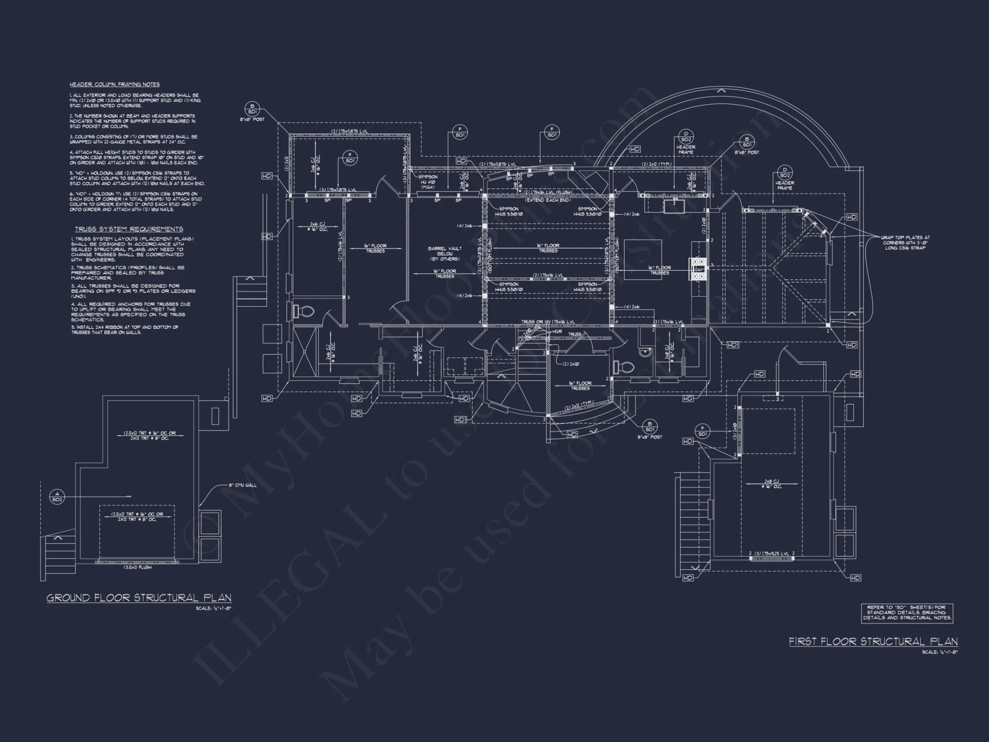 Beach house Plan With 4 Bedrooms, Open Floor Plan & Cart Garage