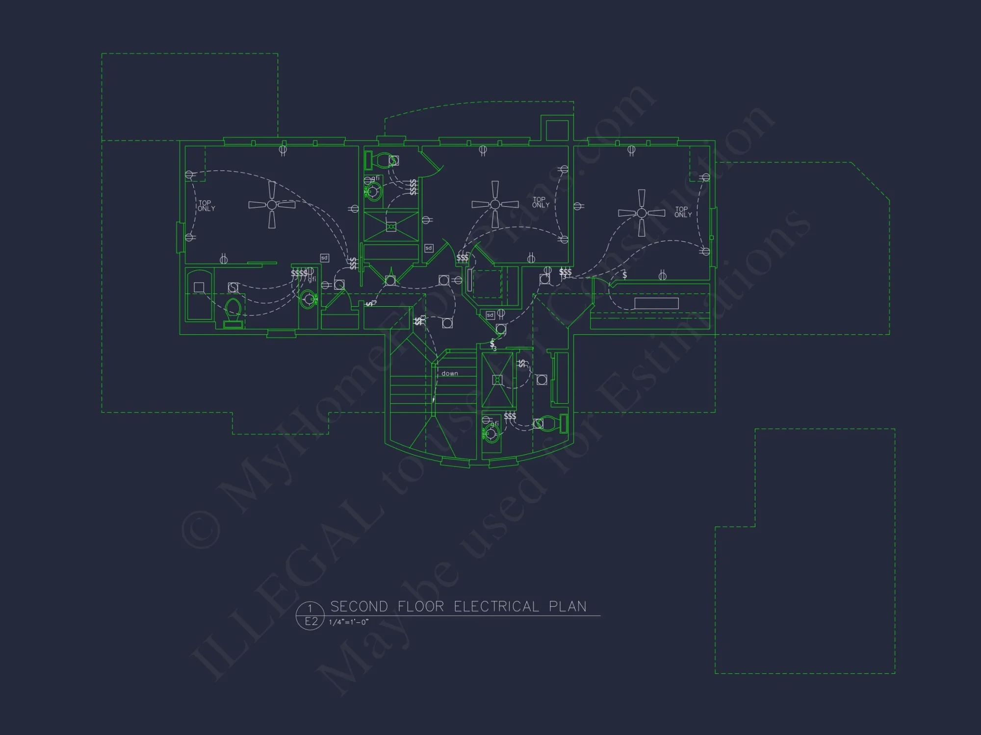 Beach house Plan With 4 Bedrooms, Open Floor Plan & Cart Garage