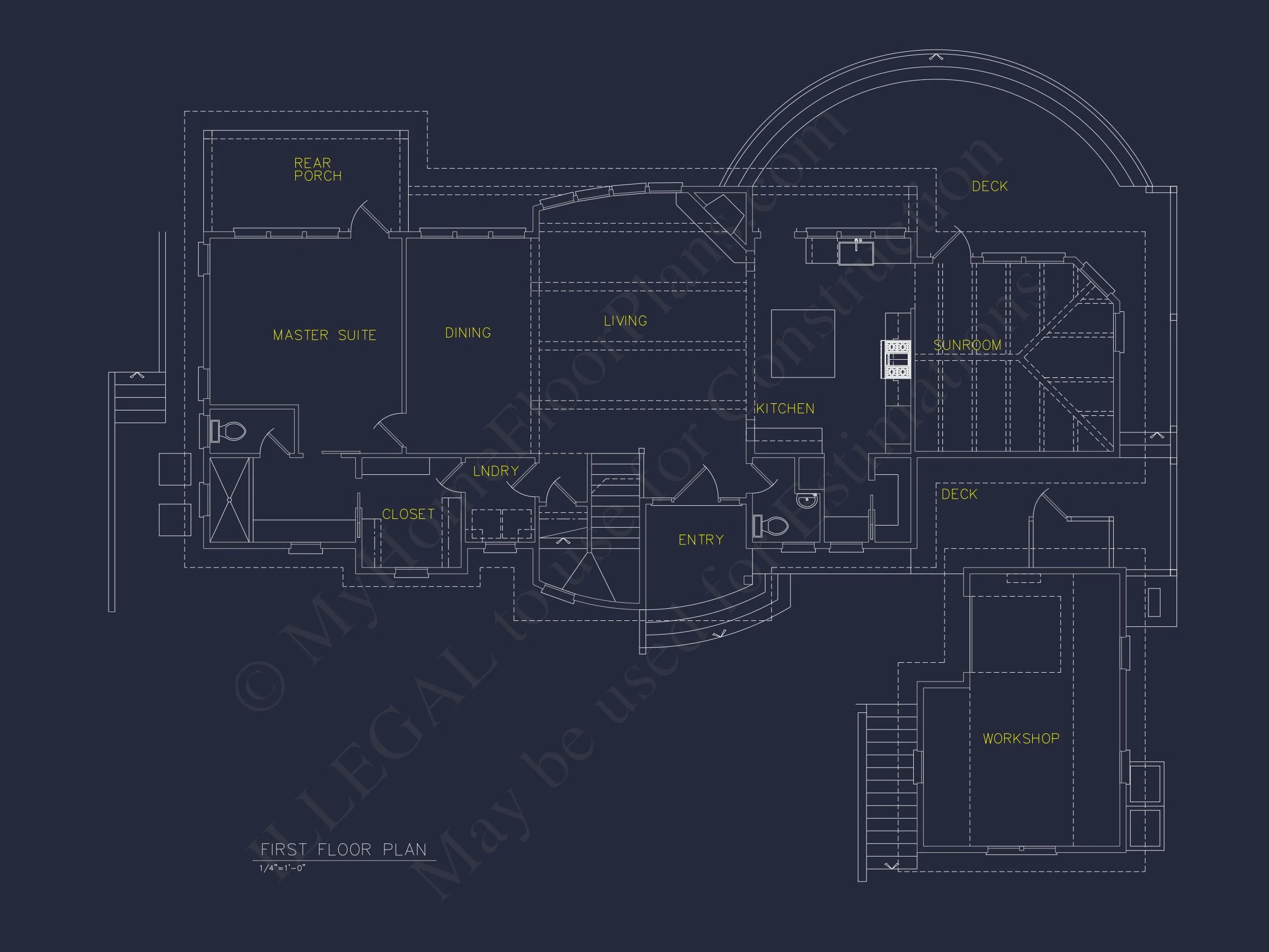 Beach house Plan With 4 Bedrooms, Open Floor Plan & Cart Garage
