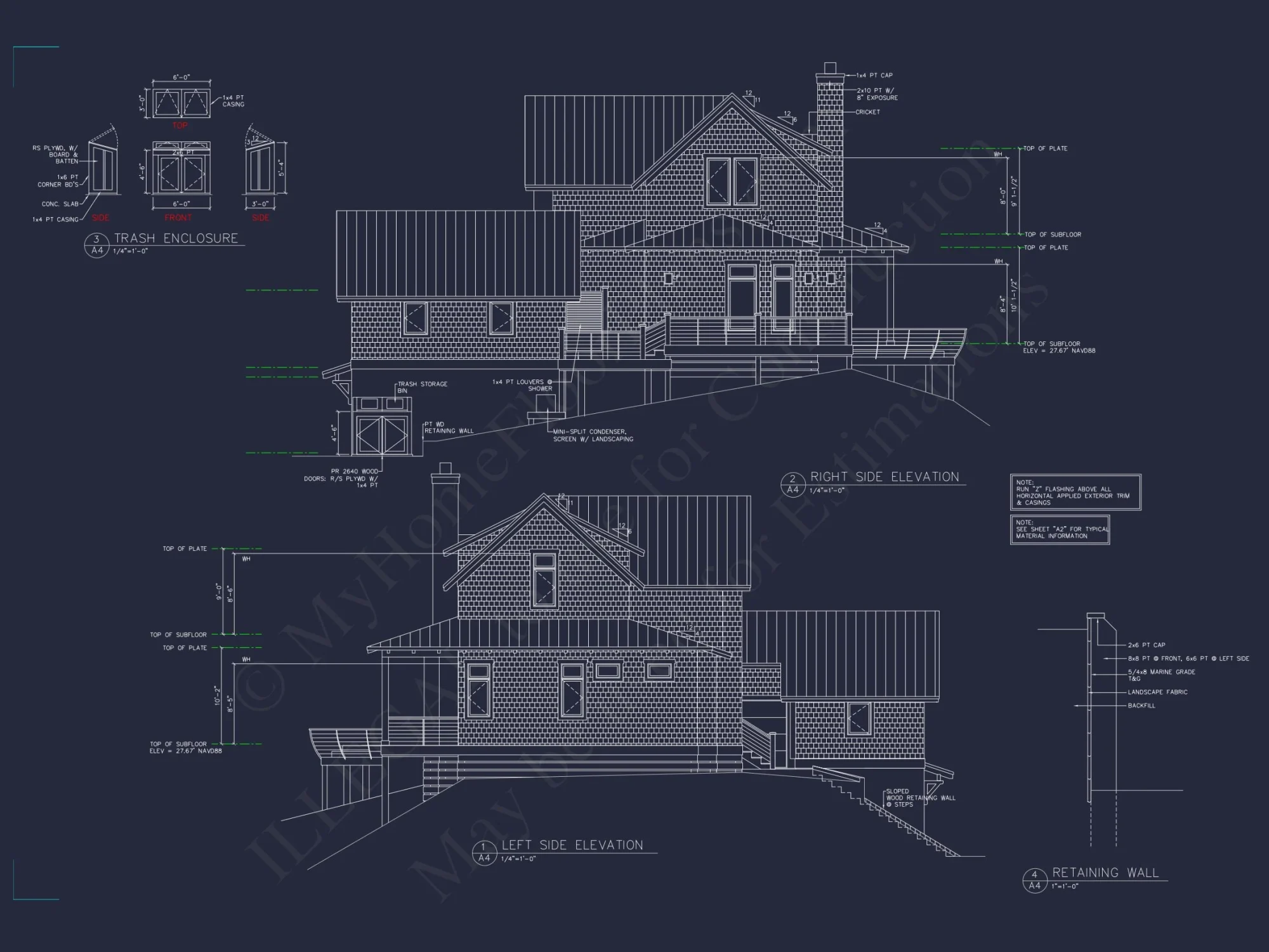 Beach house Plan With 4 Bedrooms, Open Floor Plan & Cart Garage