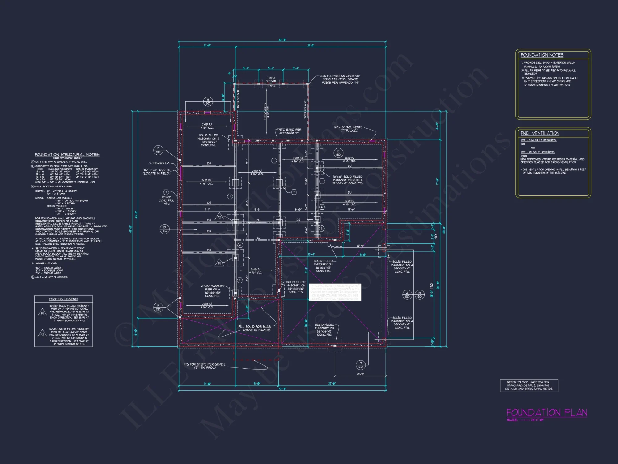 Traditional house Plan with 2 Stories, CAD Designs & Open Floor