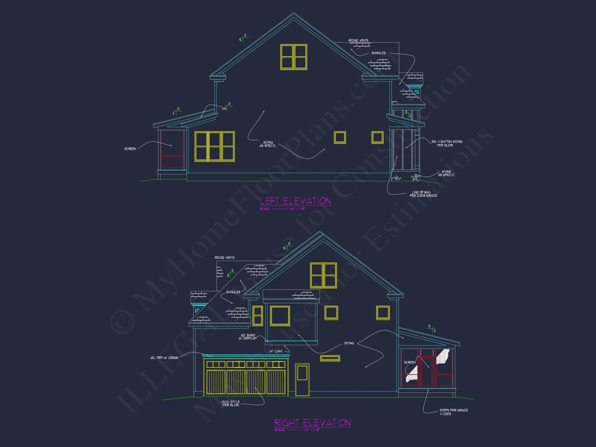 Traditional house Plan with 2 Stories, CAD Designs & Open Floor