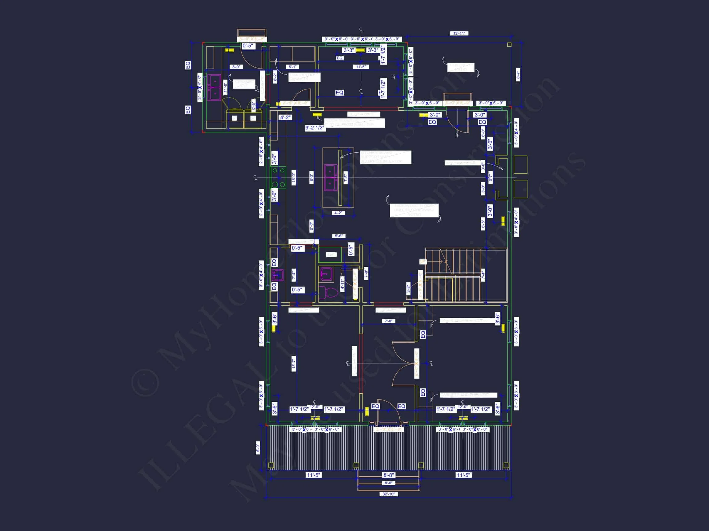 Modern Craftsman house Plan with Spacious Floor Layout