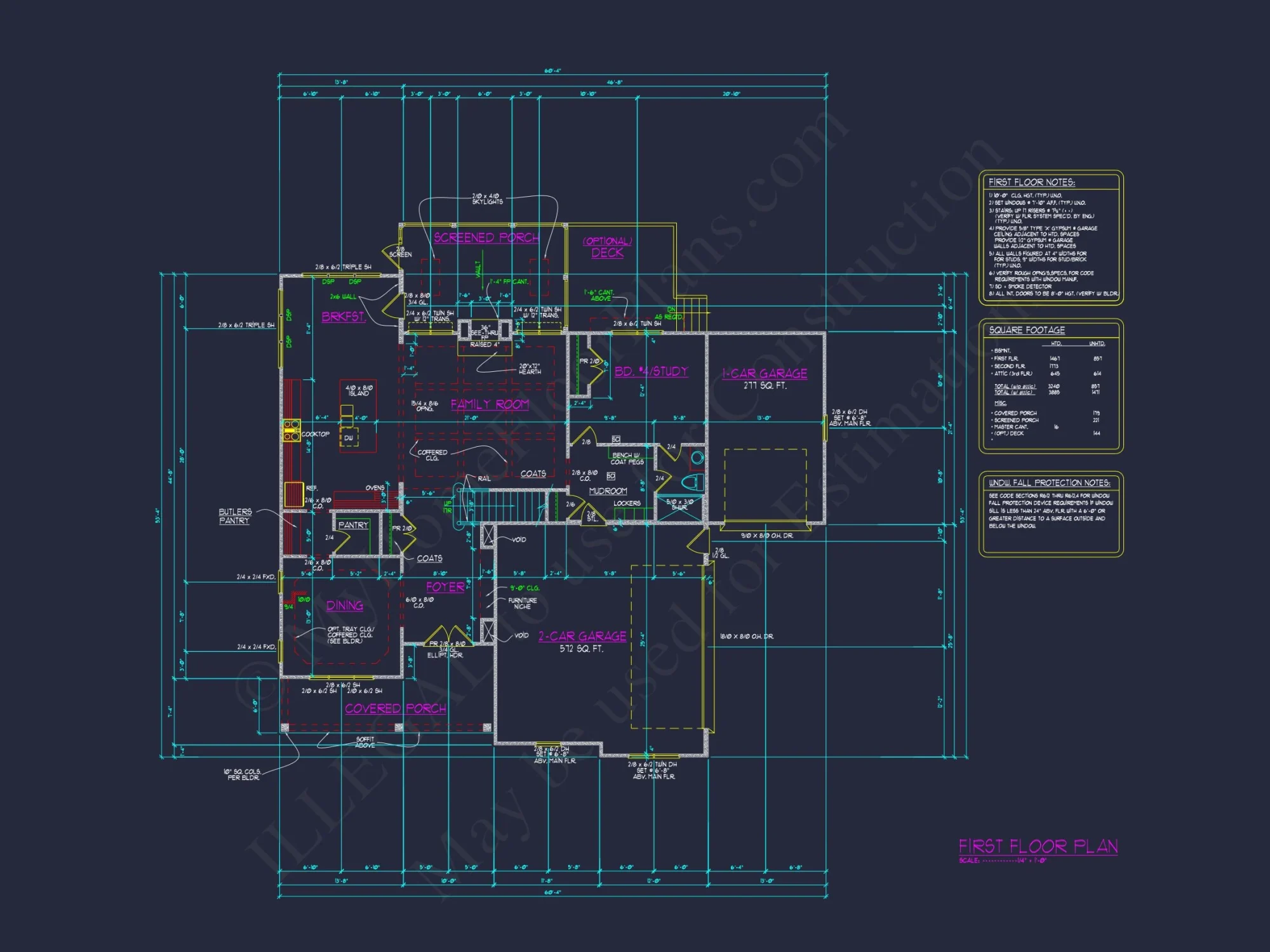 Modern Craftsman house Floor Plan with Spacious Design