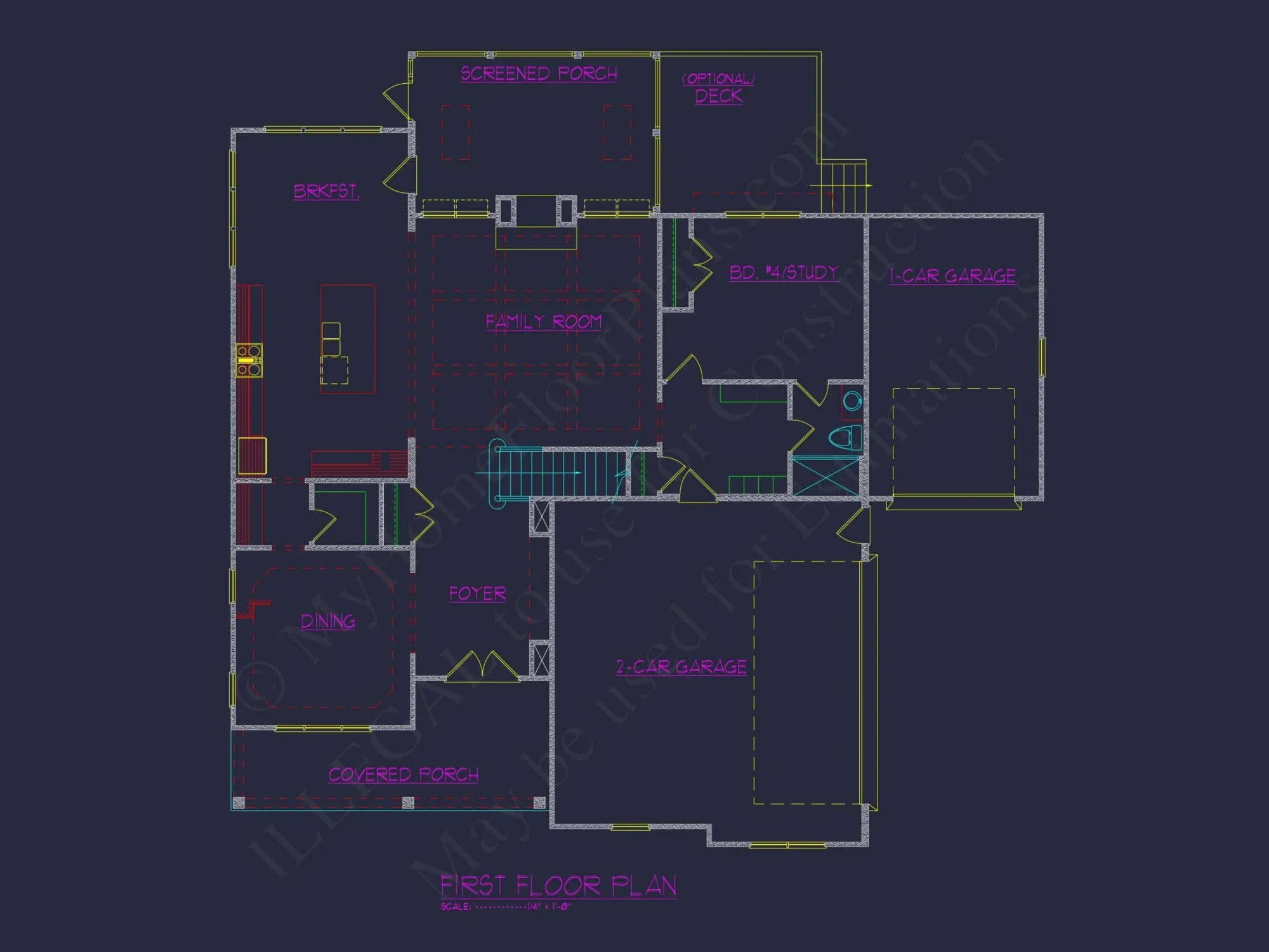 Modern Craftsman house Floor Plan with Spacious Design