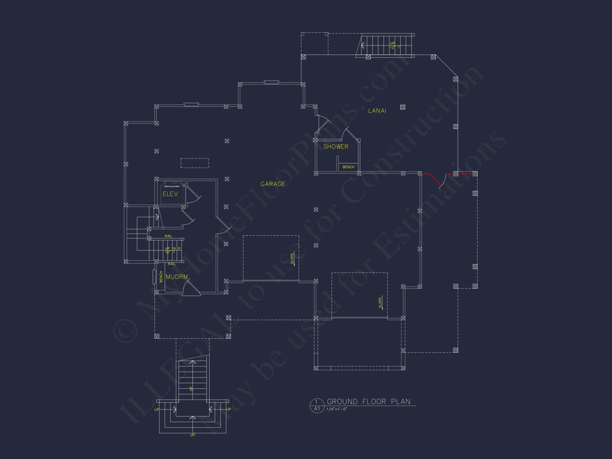 Elevated Beach house Plan with Spacious Floor Design & CAD