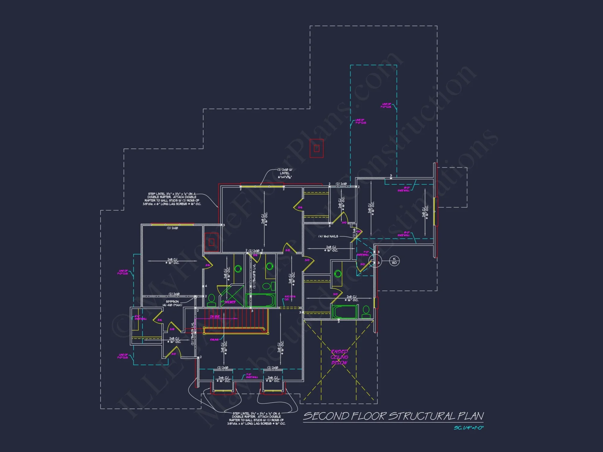 French Country house Plan with 2 Floors, 4 Beds, & CAD Blueprint