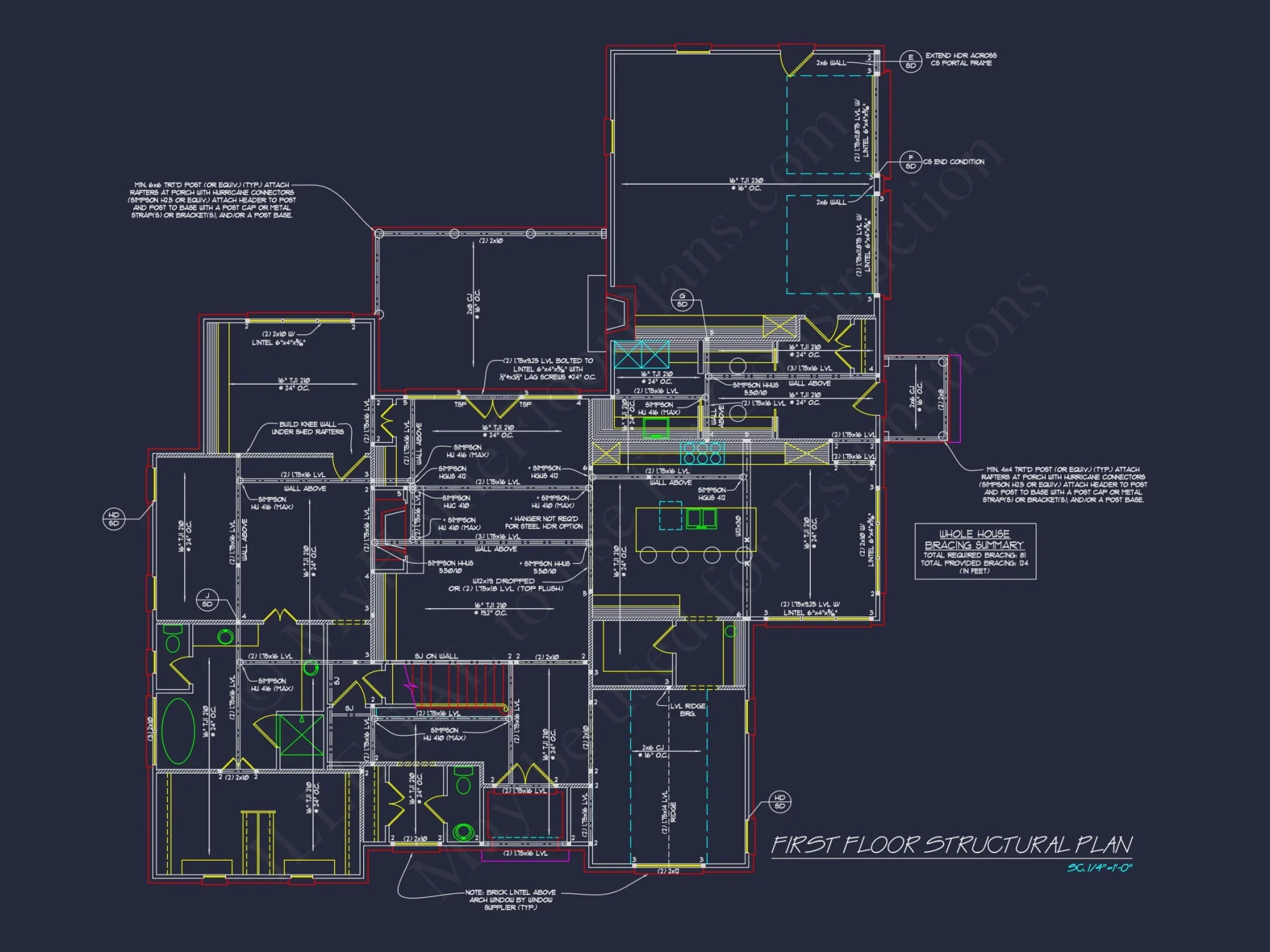 French Country house Plan with 2 Floors, 4 Beds, & CAD Blueprint