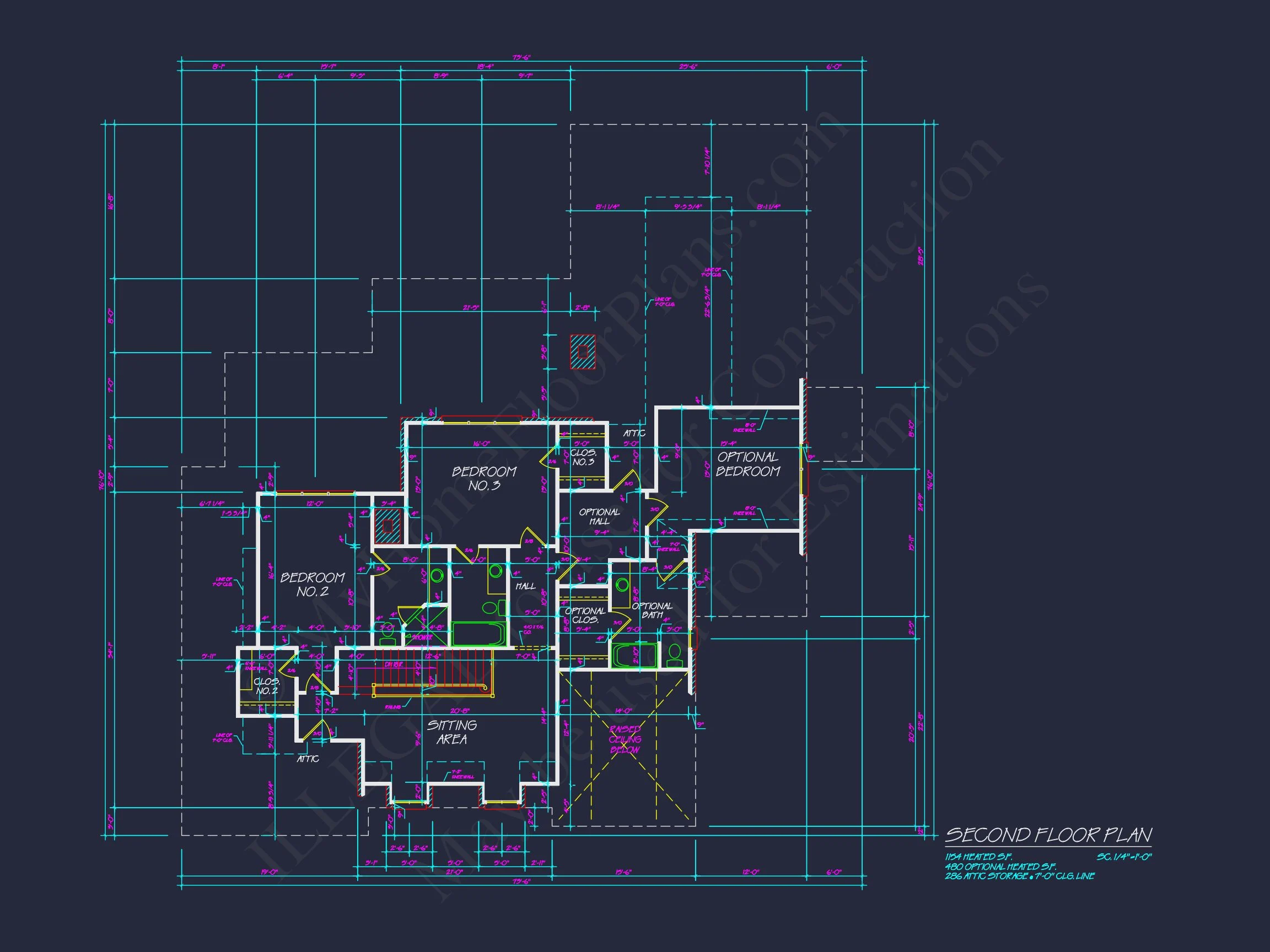 16-1304 HOUSE PLAN - French Country House Plan with 2 Floors, 4 Beds, & CAD Blueprint 13 French Country house Plan with 2 Floors, 4 Beds, & CAD Blueprint
